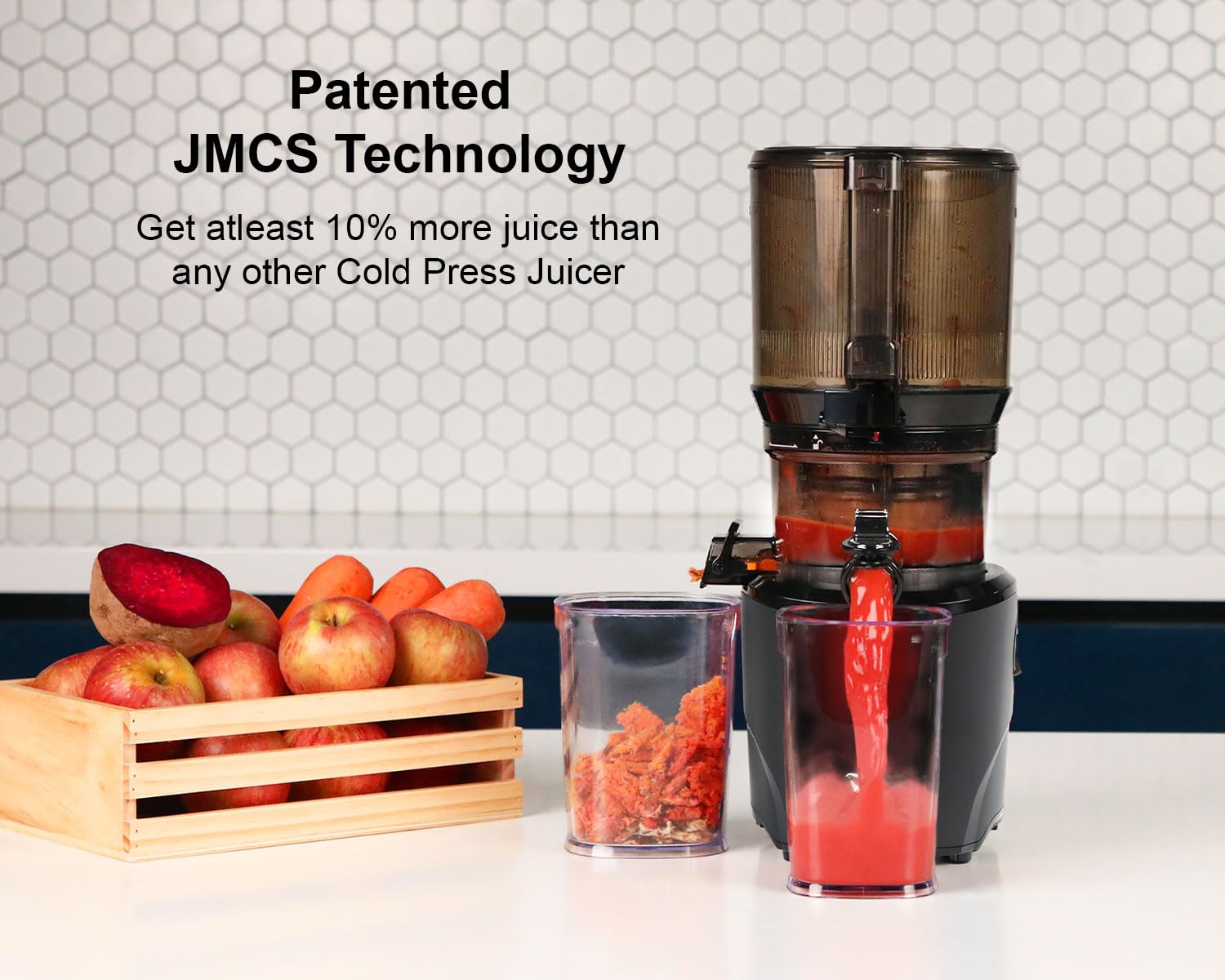 kuvings AUTO10 (Black Cold Press Juicer, New Launch, Ultimate Hands-Free Whole Slow Juicer, Just Load Ingredients Extract Juice at Press of a Button, Auto Cutting, 12 Years Warranty