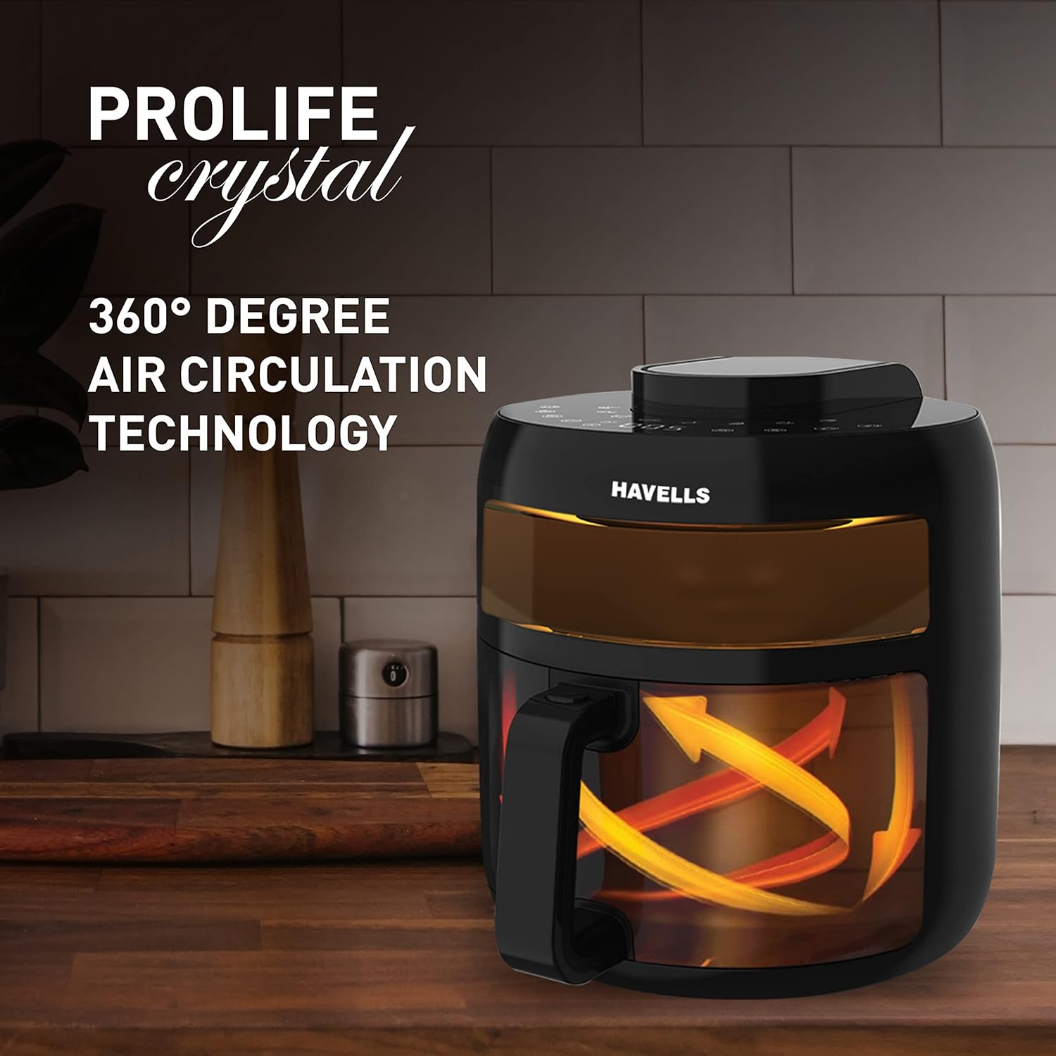 Havells Air Fryer Prolife Crystal | 1500W | 5L