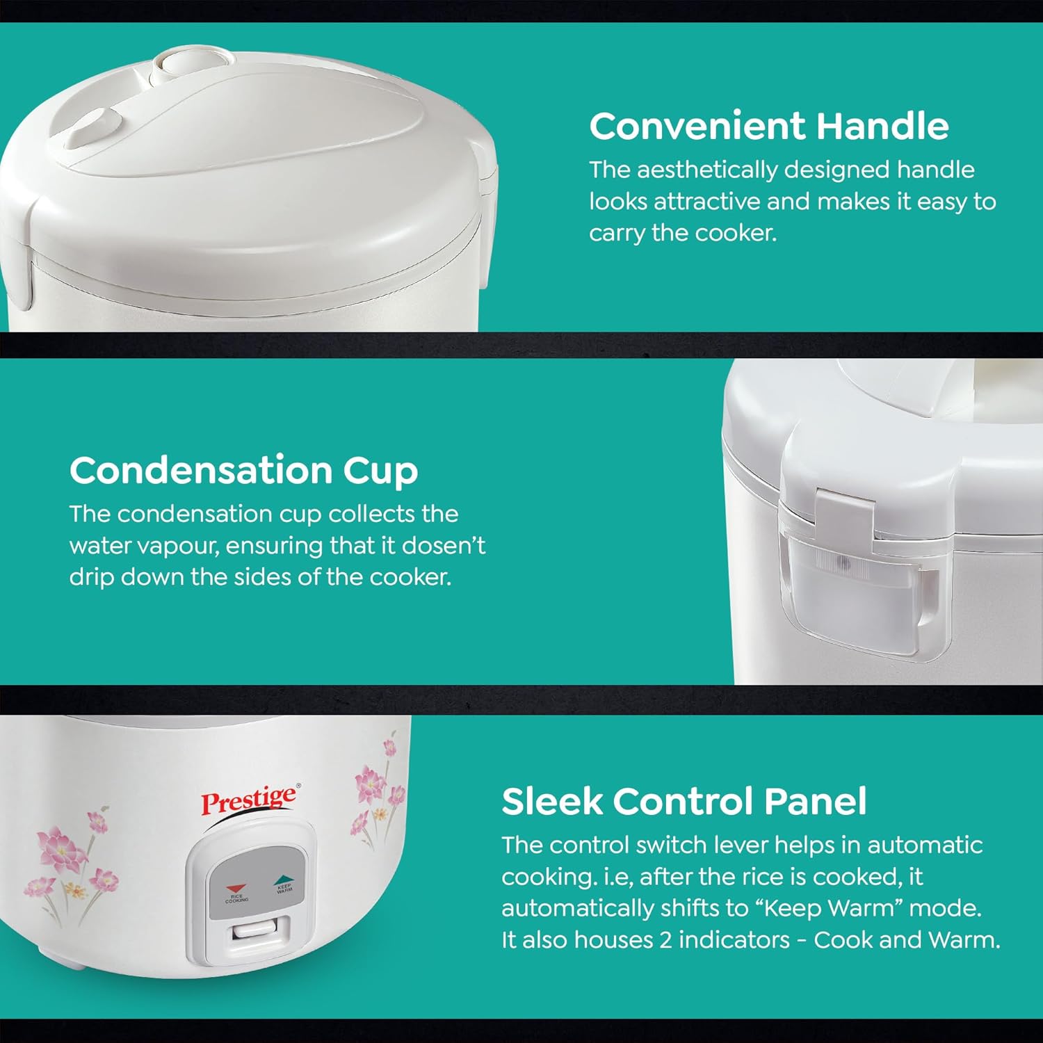 Prestige Delight Electric Rice Cooker - PRWCS 1.8 (1.8L Closed Type)