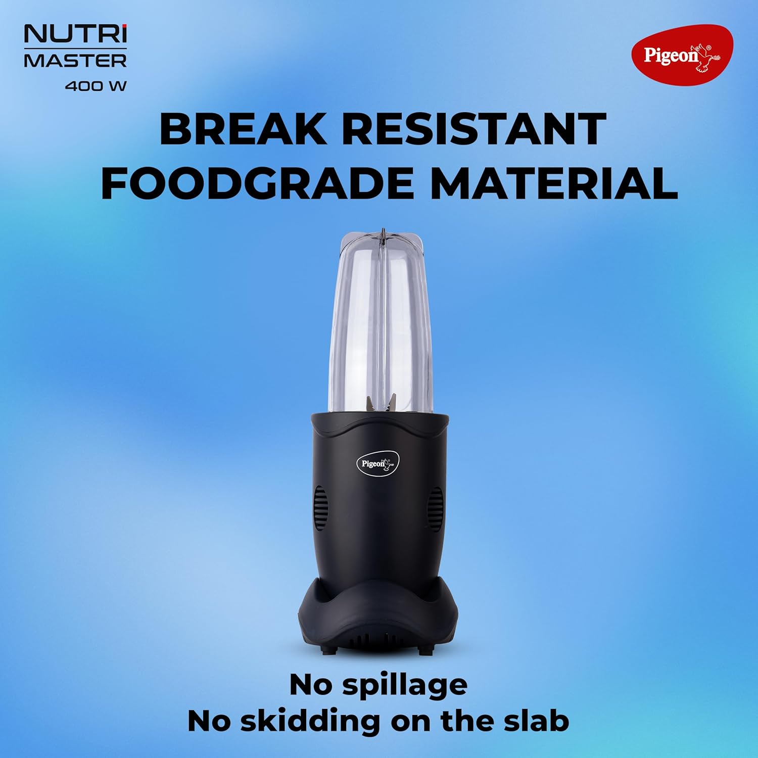 Pigeon By Stovekraft Nutri Master | Mixer Grinder Juicer Blender Smoothie Maker All-in-1 Machine | 400 Watt | 2 Jars |1Year Warranty