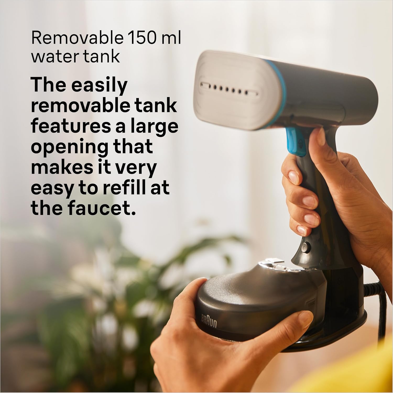 Braun QuickStyle 5 , Handheld Garment Steamer, Horizontal & Vertical Steaming, Powerful 1200 Watts Fast Steam Technology, De-Winkles Garments, No Iron Board Needed, Lightweight Garmet Steamer