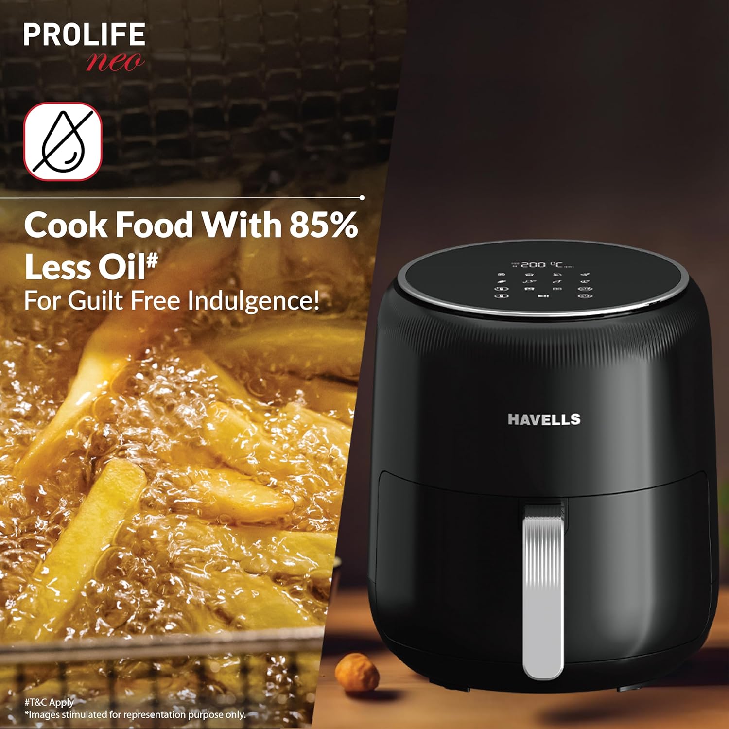 Havells Prolife Neo Air Fryer 4.5 LITERS