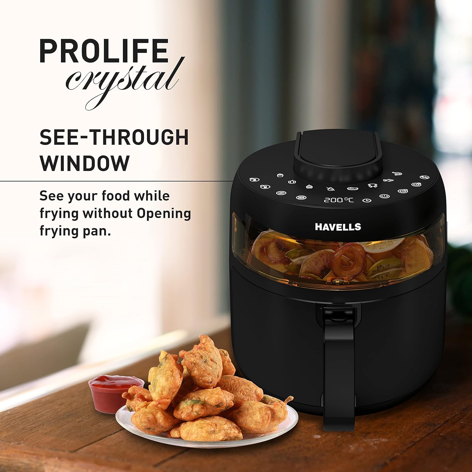 Havells Air Fryer Prolife Crystal | 1500W | 5L