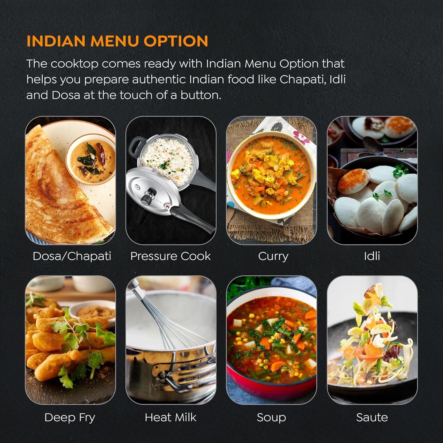 Prestige Swish V4 2000 W Induction Cooktop|Automatic Keep Warm|Power Saving Technology|Automatic Whistle Counter|Indian Menu Options|Black