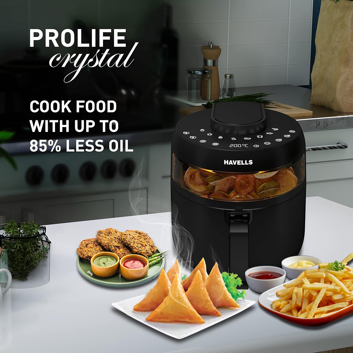 Havells Air Fryer Prolife Crystal | 1500W | 5L
