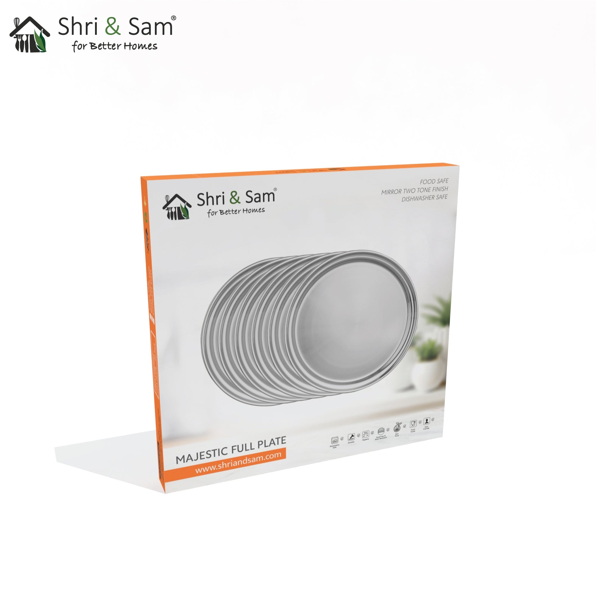Stainless Steel 6 PCS Full Plate Majestic