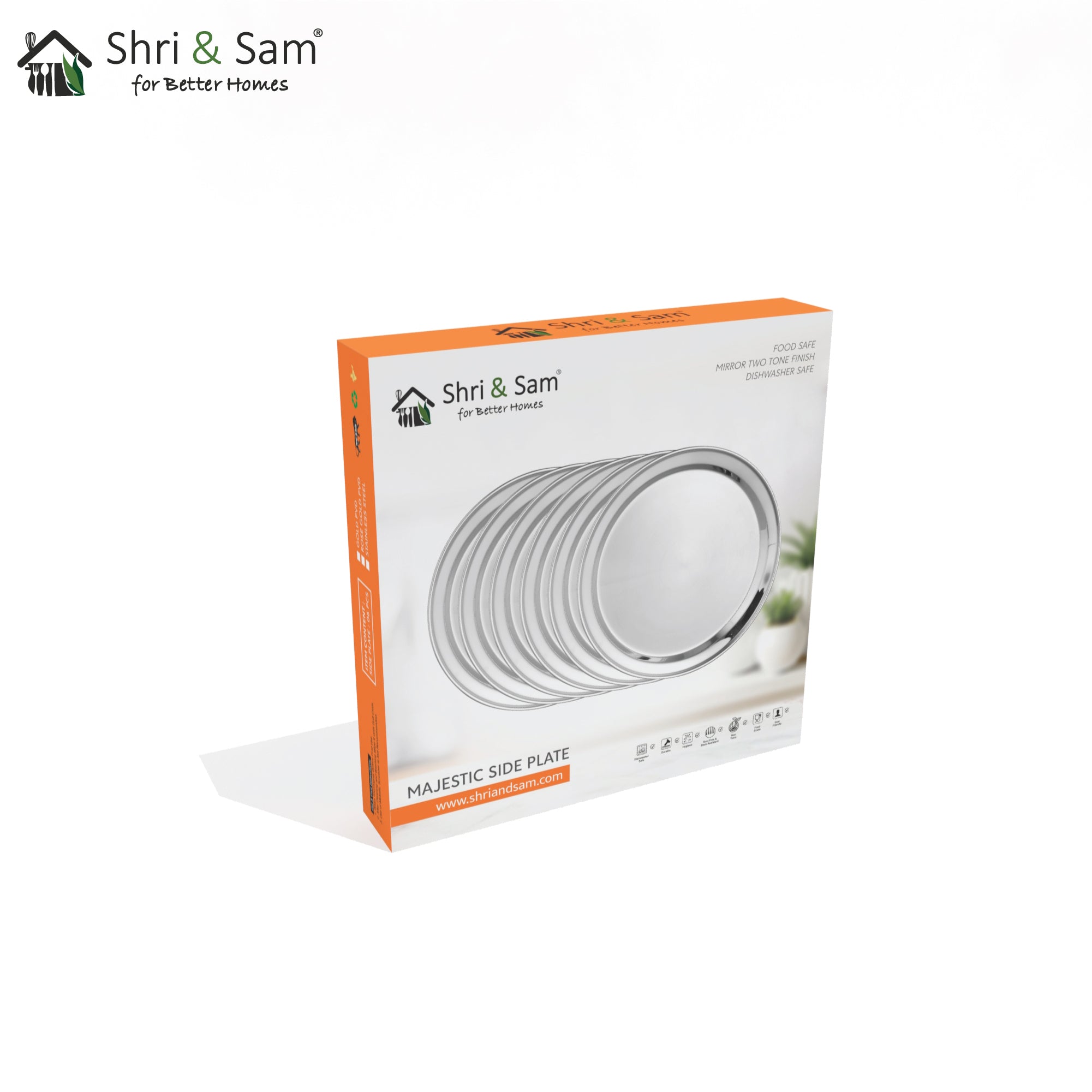 Stainless Steel 6 PCS Side Plate Majestic