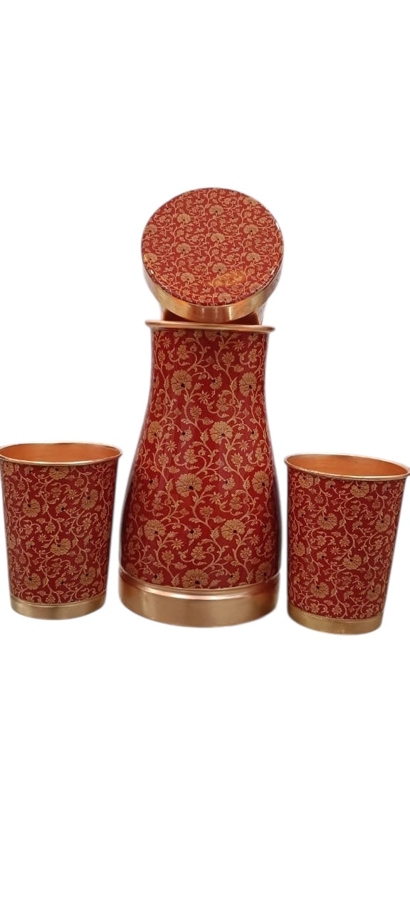 COPPER TRIO POT + GLASS GIFT SET