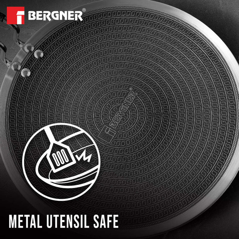 Bergner Hitech Tri-Ply Stainless Steel Non-Stick Roti Tawa - Induction Bottom