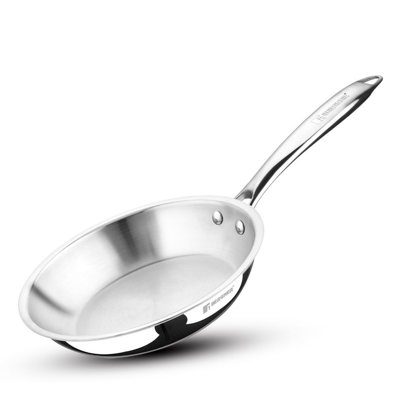 BERGNER Argent Tri-Ply Stainless Steel Frypan - Induction Bottom