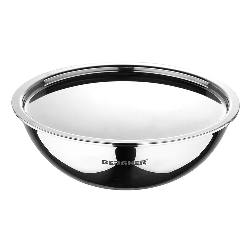 Bergner Argent Tri-Ply Stainless Steel Tasra with Stainless Steel Lid - Induction Bottom