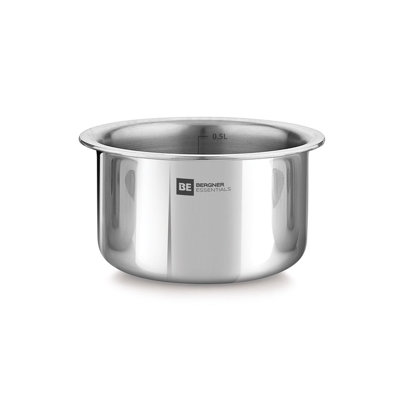 Bergner BE Essentials Tri-Ply Stainless Steel Junior Tope - Induction Bottom (5-Year Warranty)