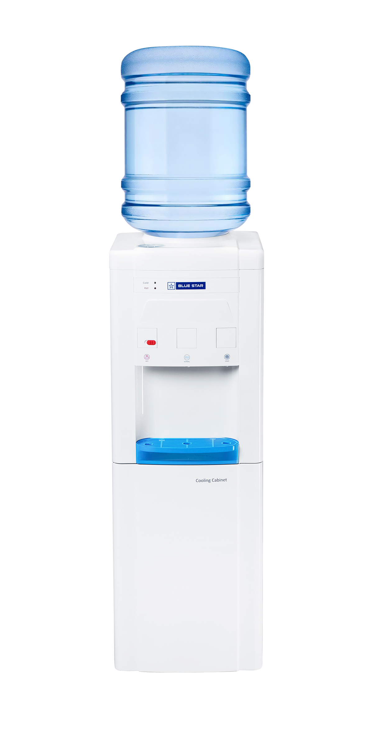 BLUESTAR Bottled Water Dispenser With Refrigerator-White /grey/maroon/black Floor Standing