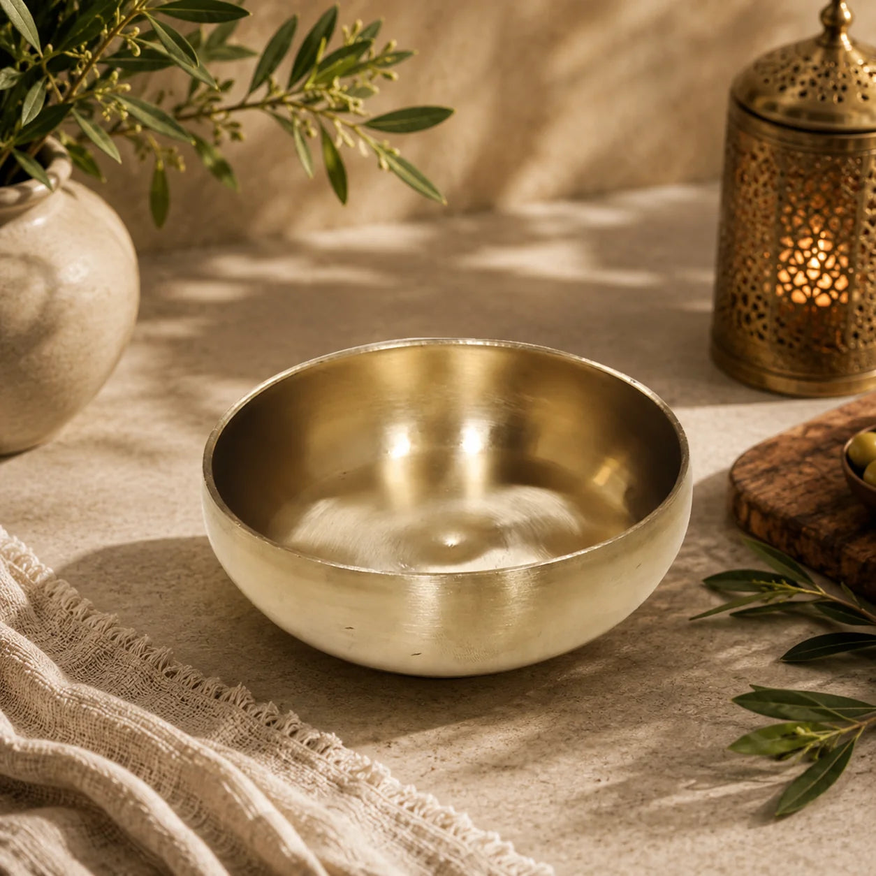 Lime (kansa)Bronze Halva Plate - Curve