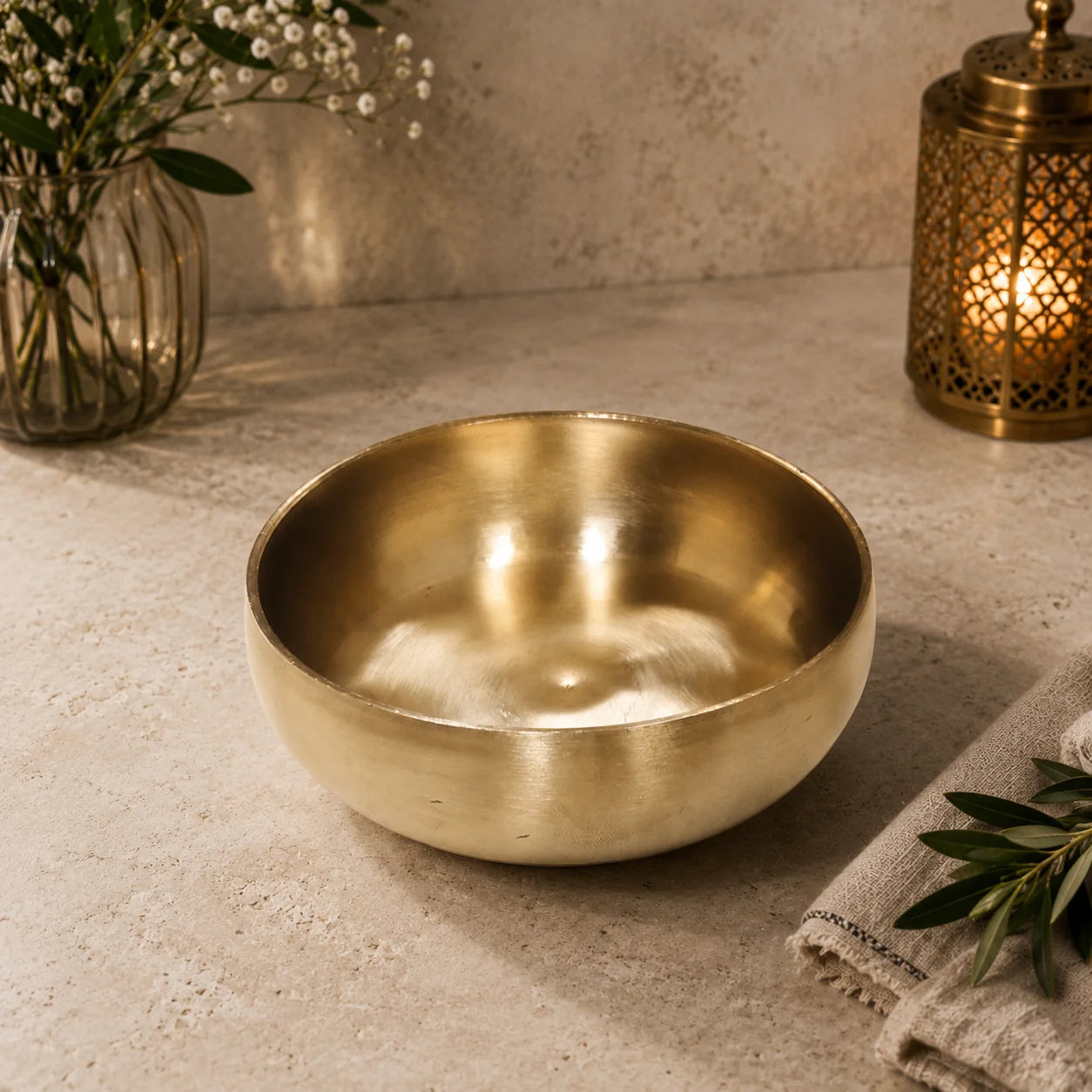 Lime (kansa)Bronze Halva Plate - Curve (HPLC0425)
