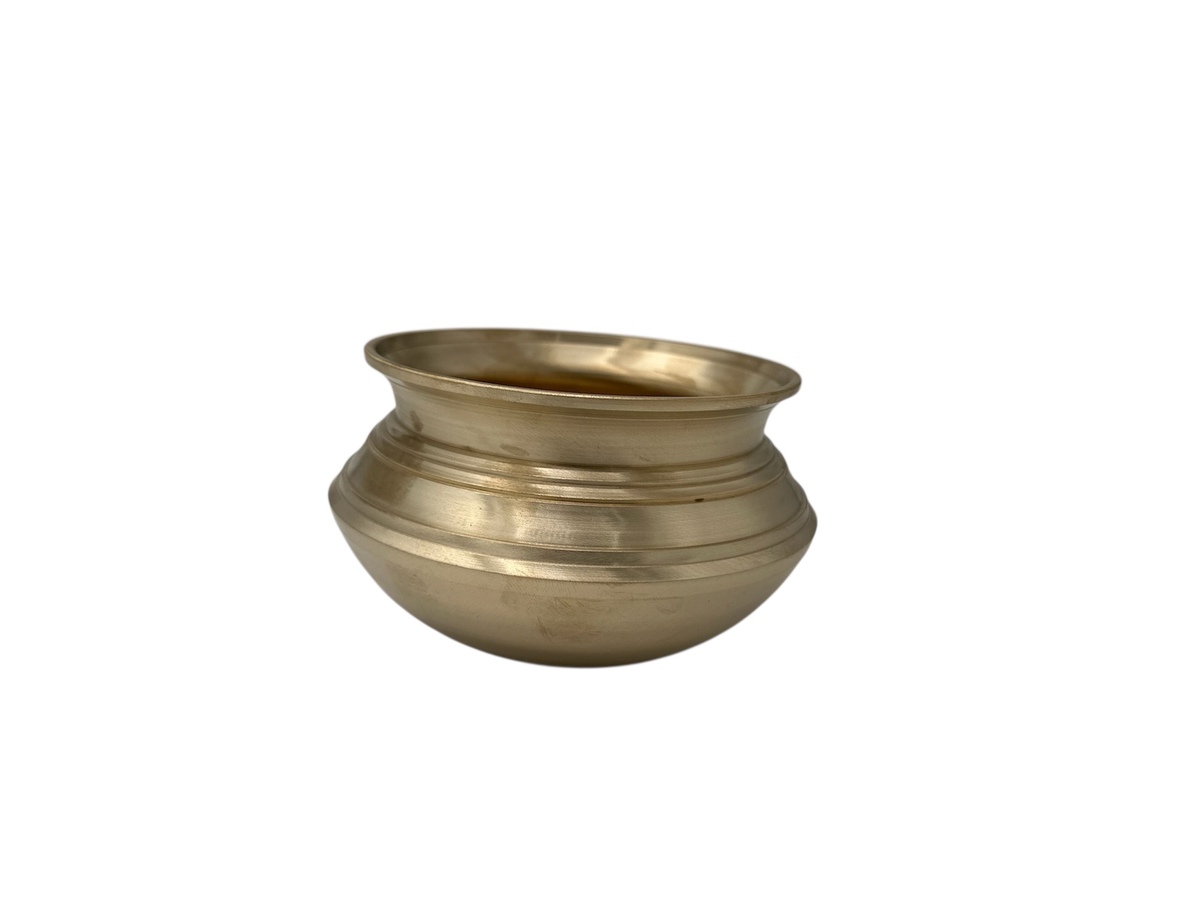 Lime Handcrafted Bronze/kansa Pot - Traditional handi/ Oodu Kalam