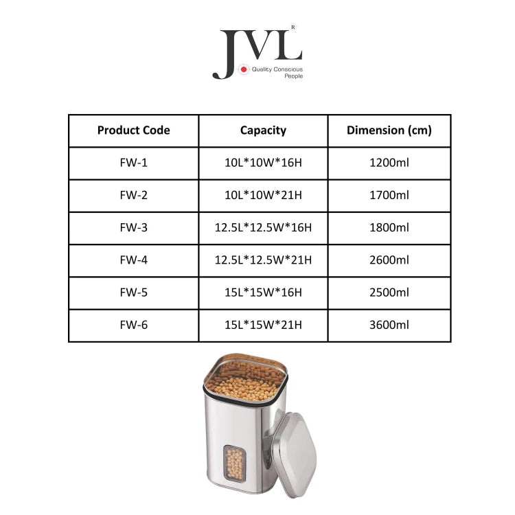 JVL Flossy Window Canister