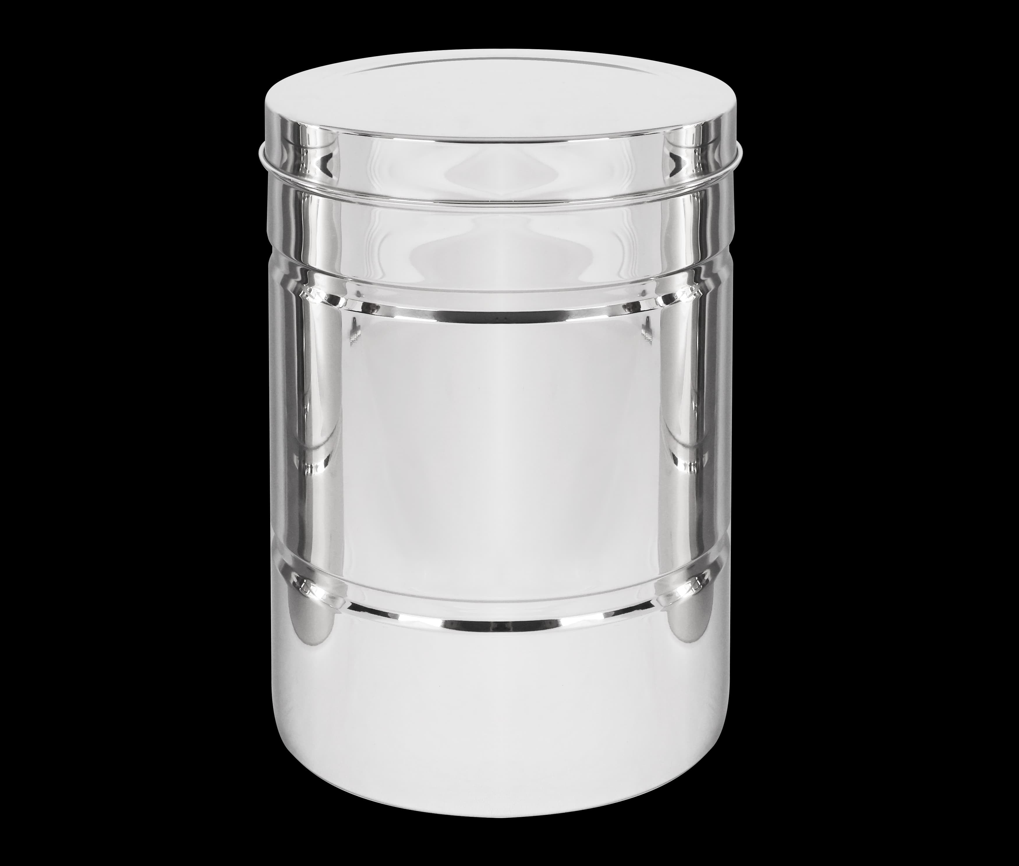 Stainless Steel GripperDabba Manual Lift Durable and Elegant Food Storage Container, Ideal for Storing Grains, Snacks, Perfect for Daily Use, Easy to Clean.