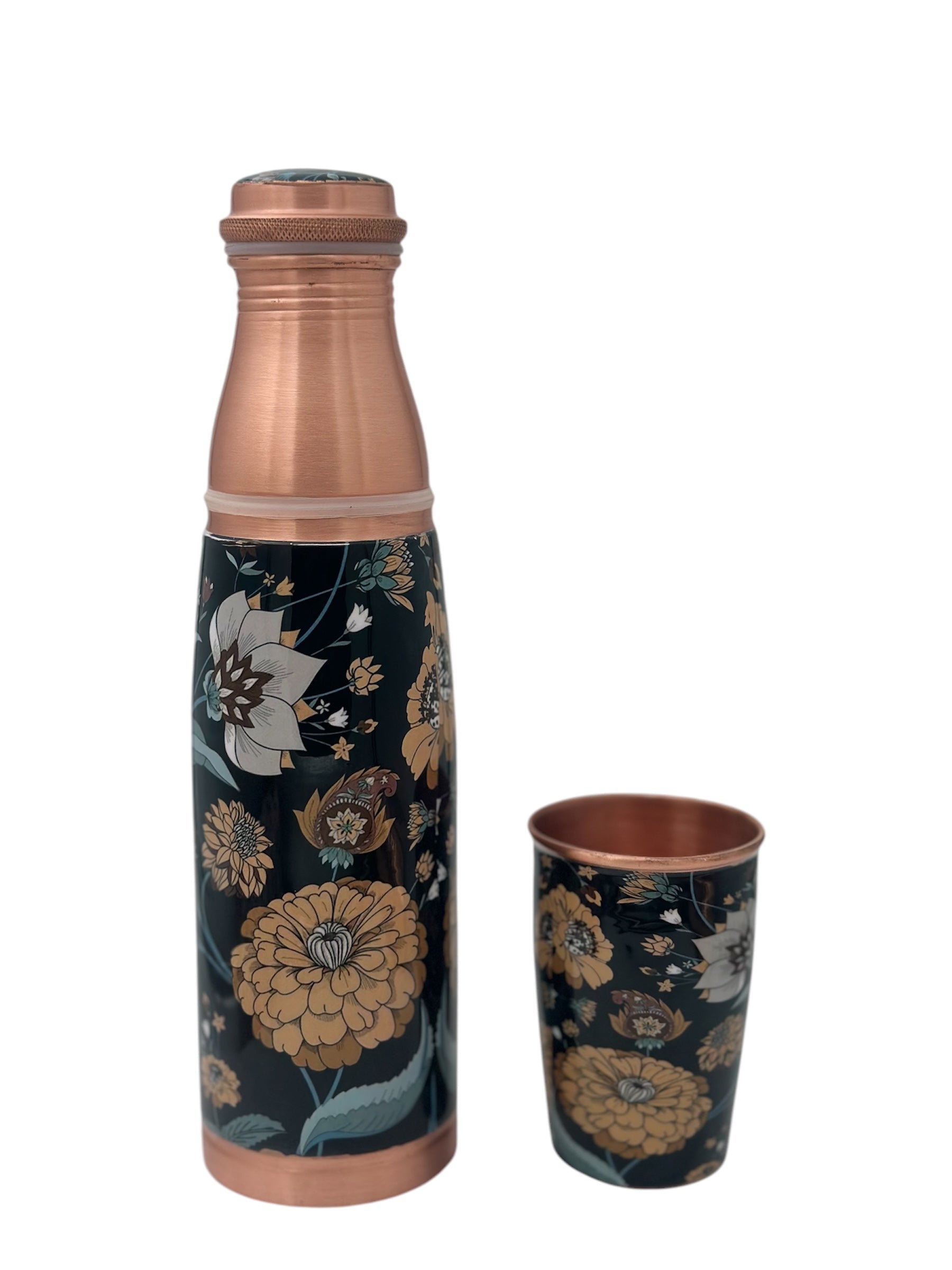 JAL 1000ml Jal Designer Joint-less Copper Water Bottle Certified 1000ML