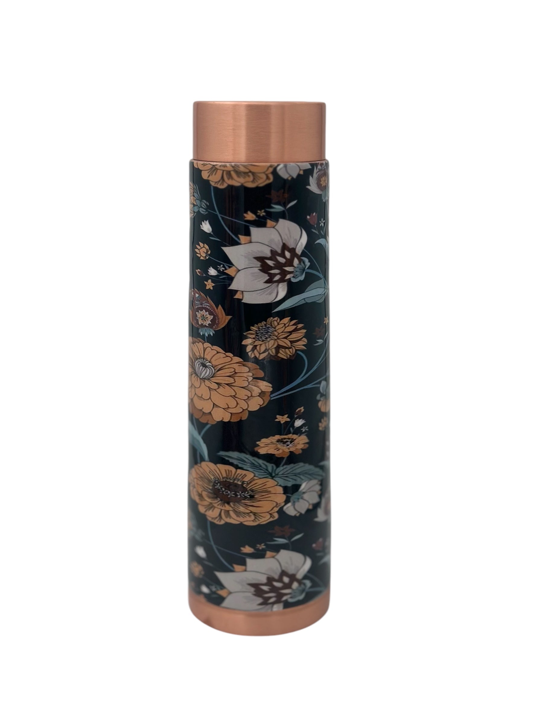 SATVEDA 1000ml Designer Joint-less Copper Water Bottle Certified