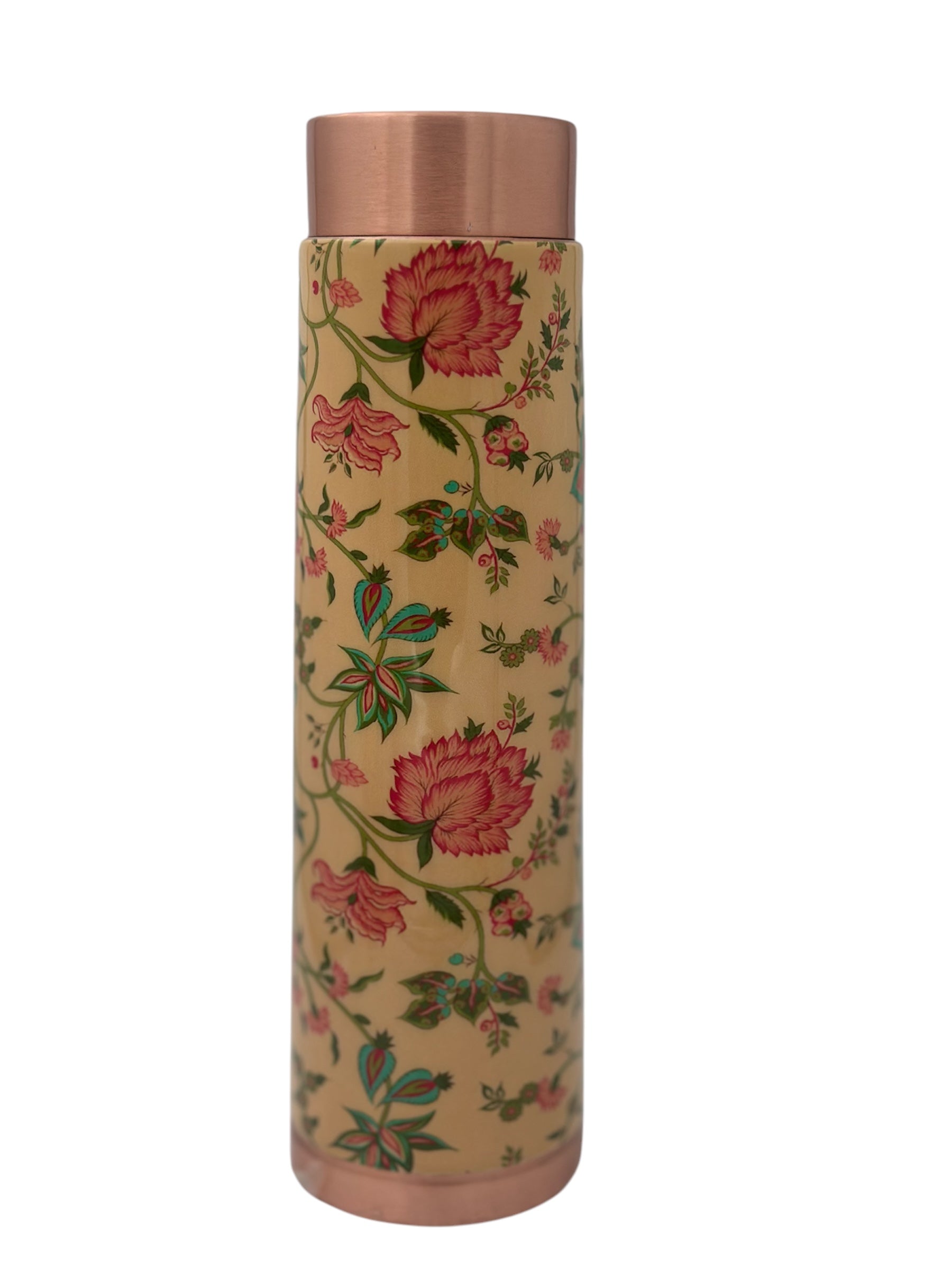 SATVEDA 1000ml Designer Joint-less Copper Water Bottle Certified