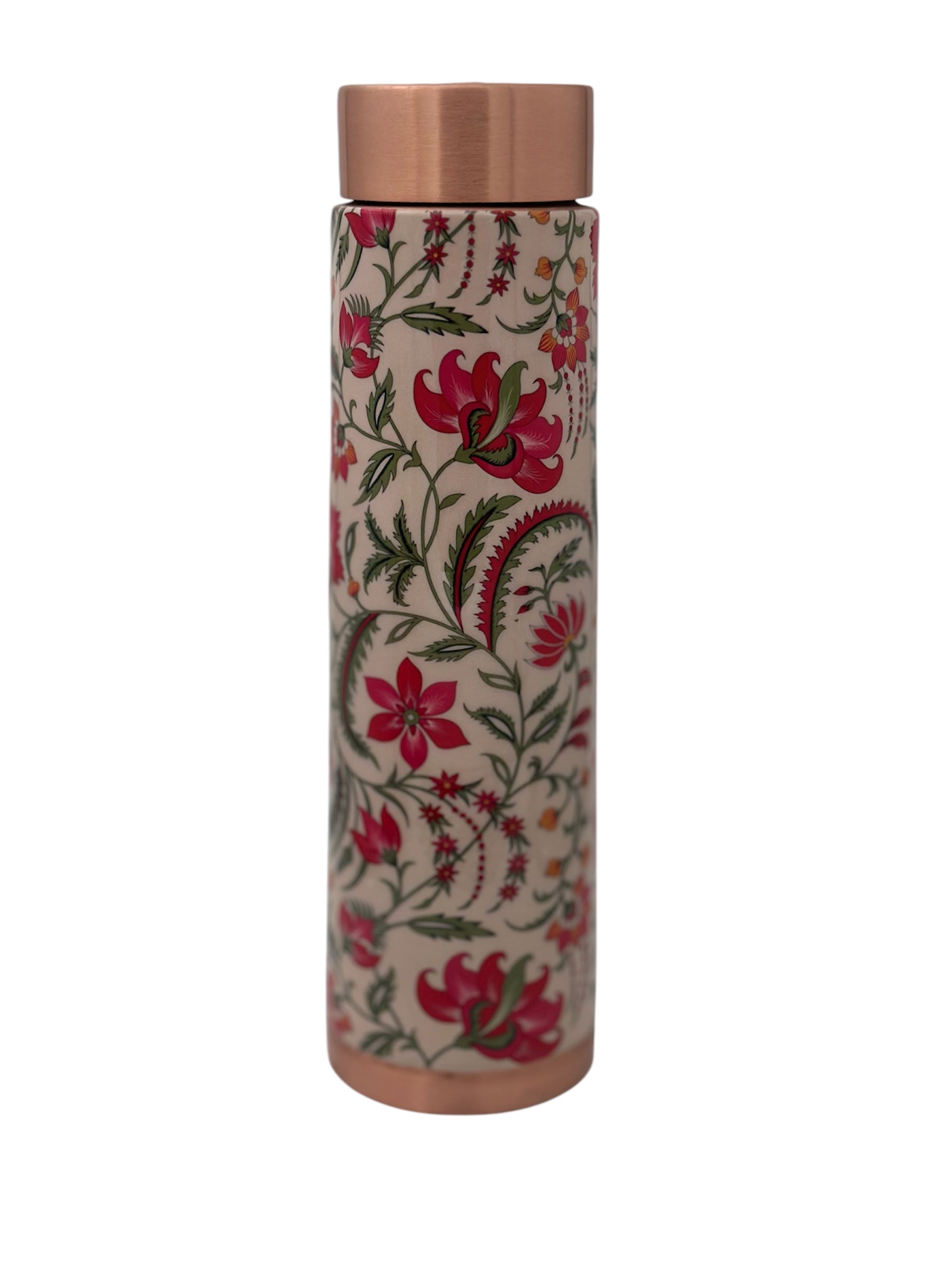SATVEDA 1000ml Designer Joint-less Copper Water Bottle Certified