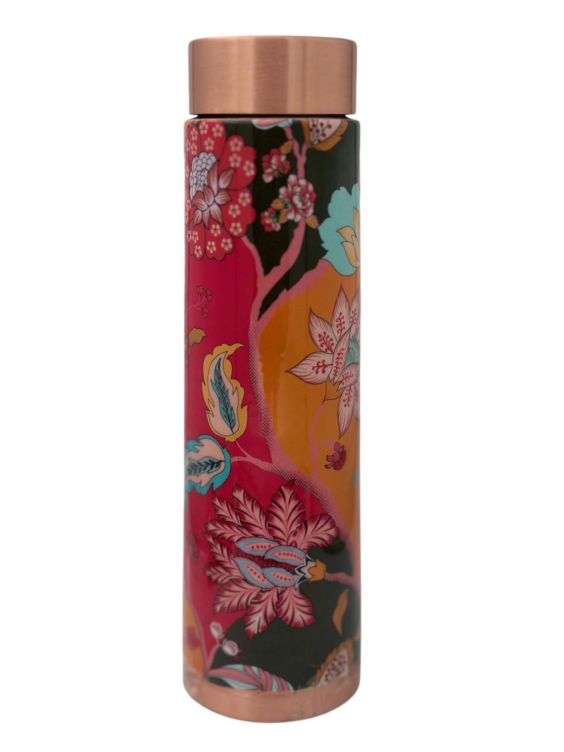 SATVEDA 1000ml Designer Joint-less Copper Water Bottle Certified