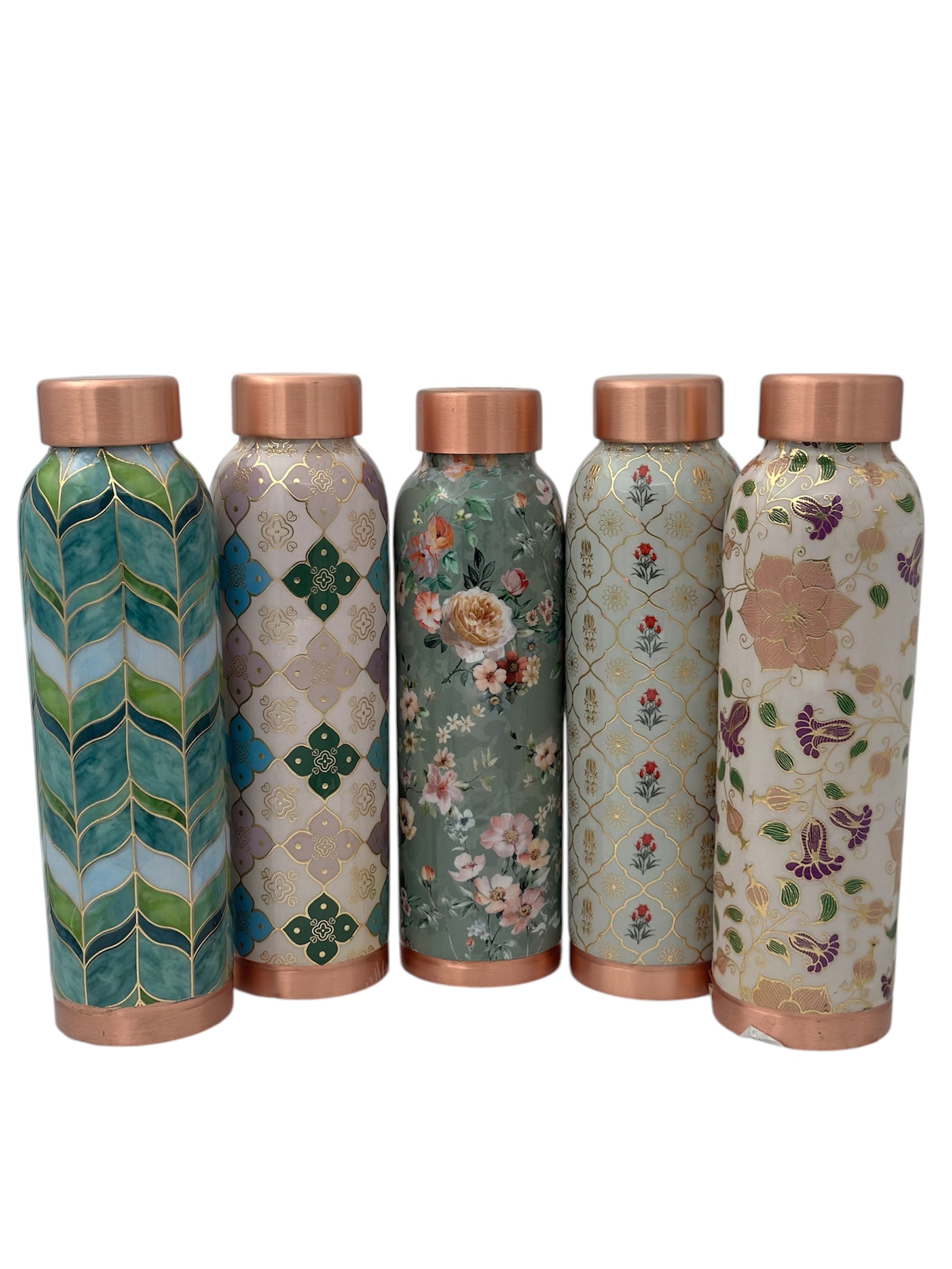 OZONE 1000ml Designer Joint-less Copper Water Bottle Certified