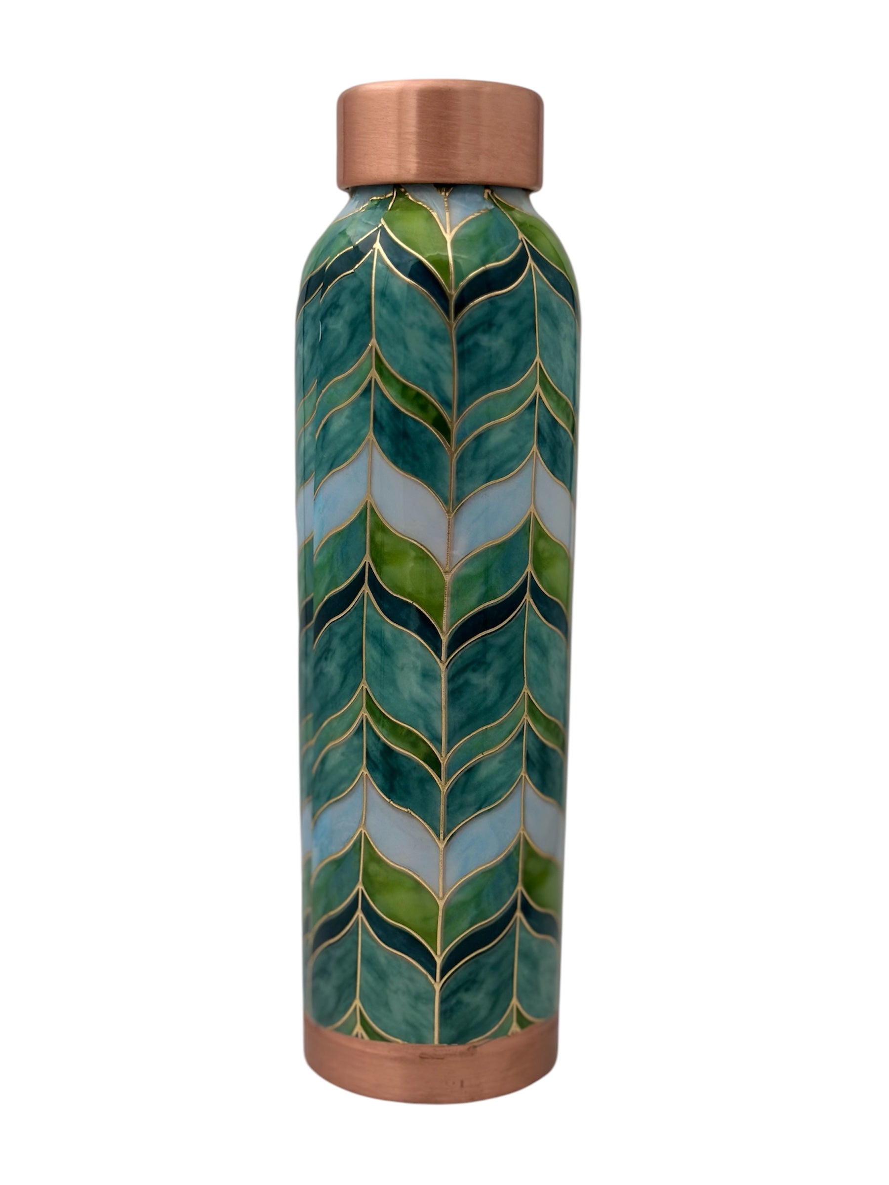 OZONE 1000ml Designer Joint-less Copper Water Bottle Certified