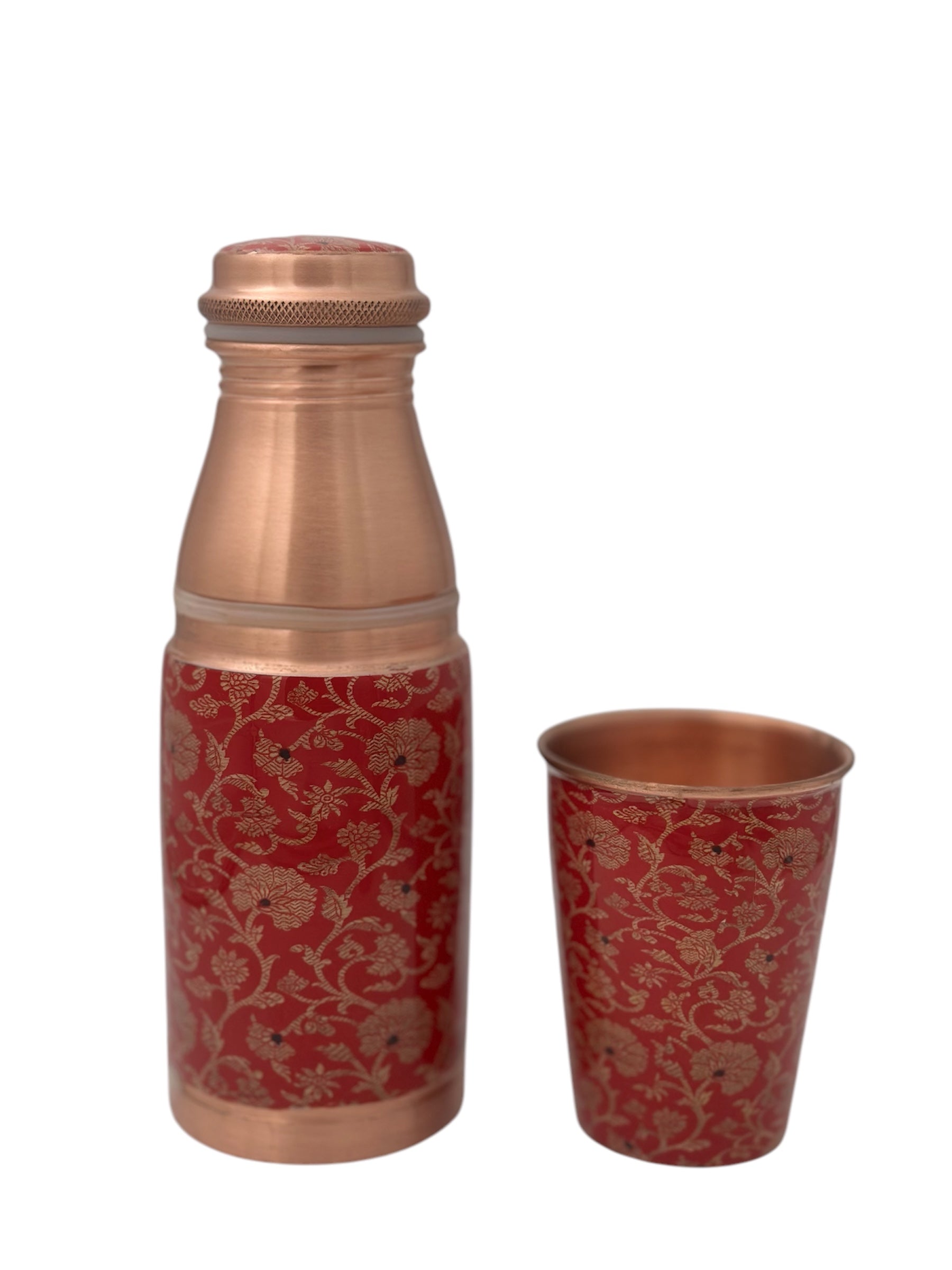 JAL 600ml Jal Designer Joint-less Copper Water Bottle Certified