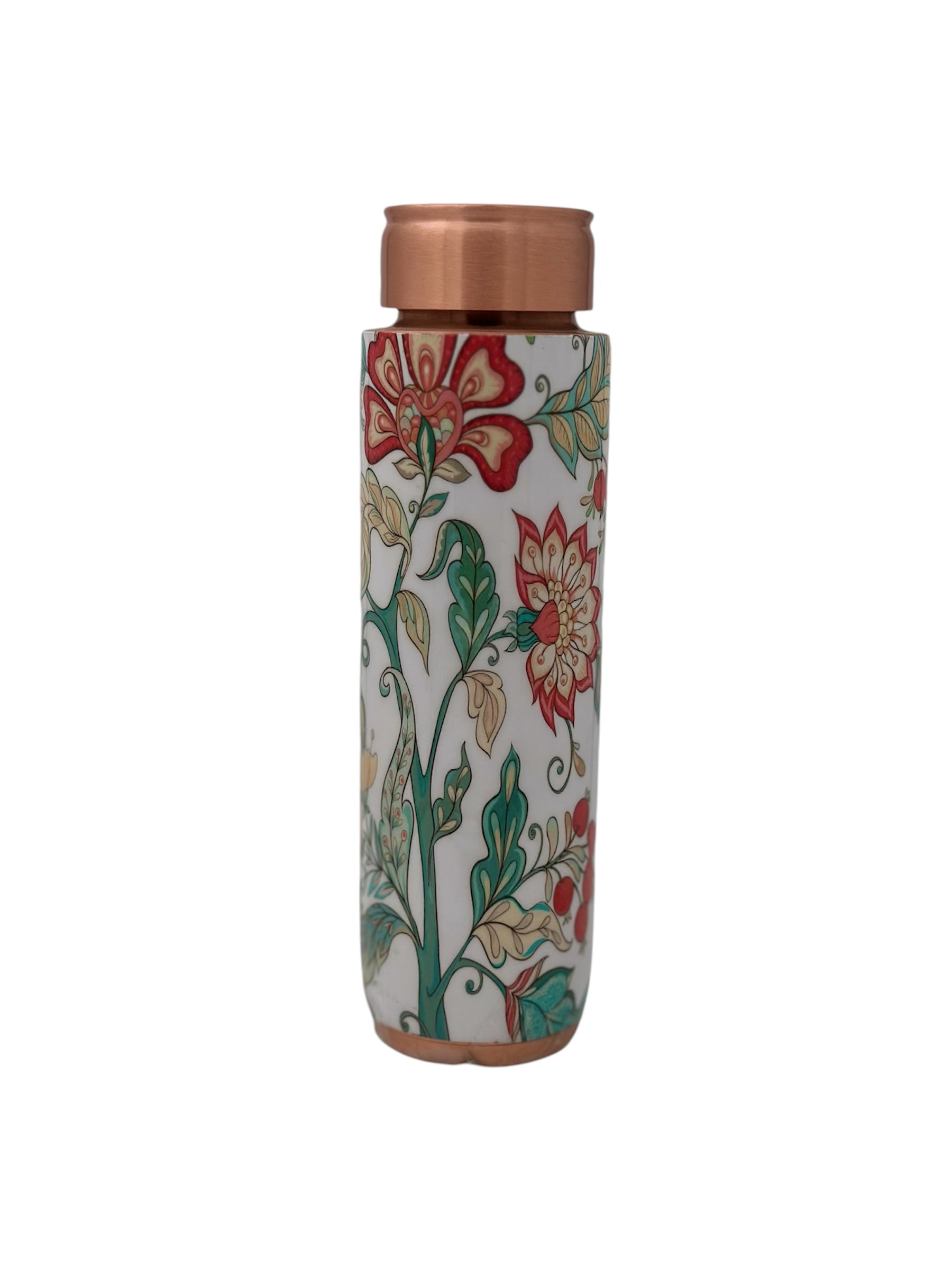 AANANDA 550ml Designer Joint-less Copper Water Bottle Certified