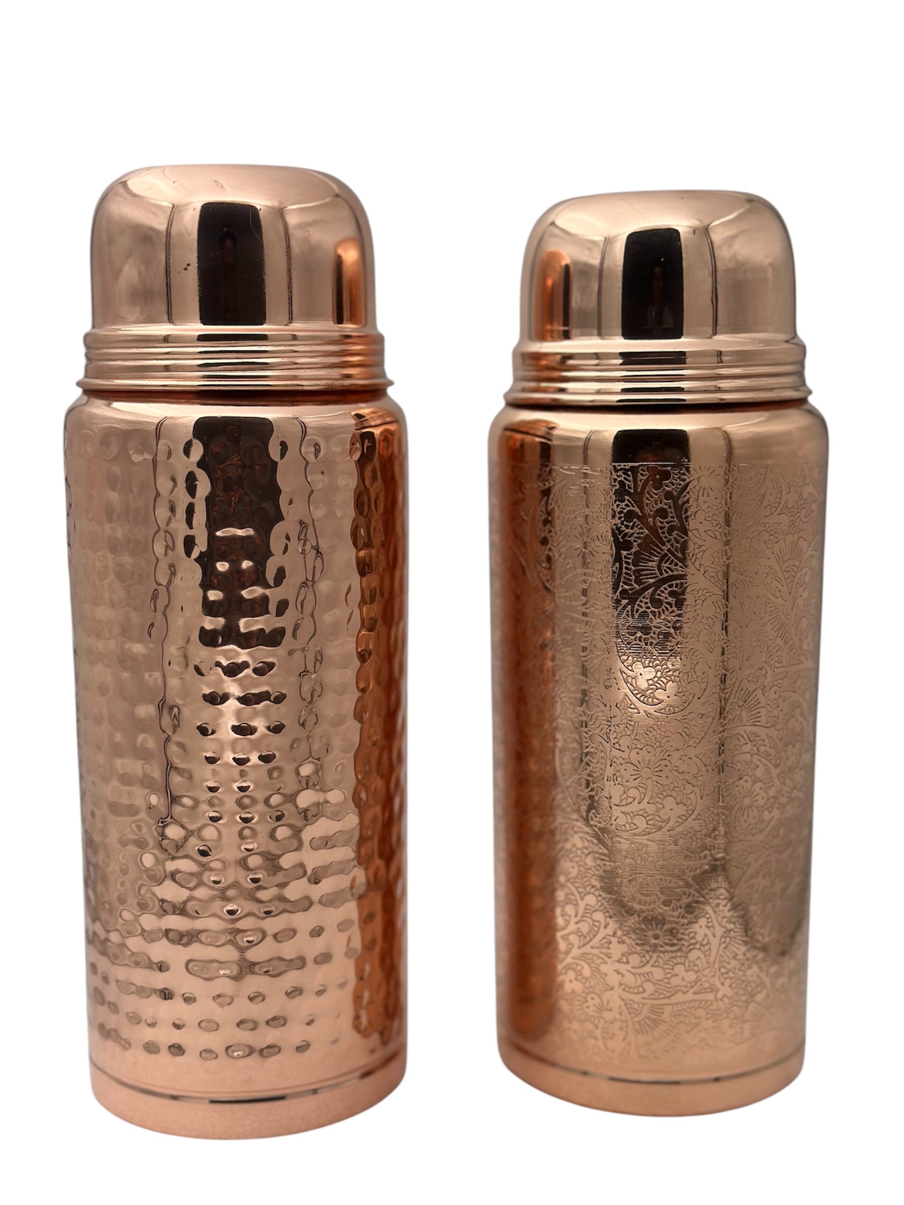 AYUSH 1700ml Designer Joint-less Copper Water Bottle Certified