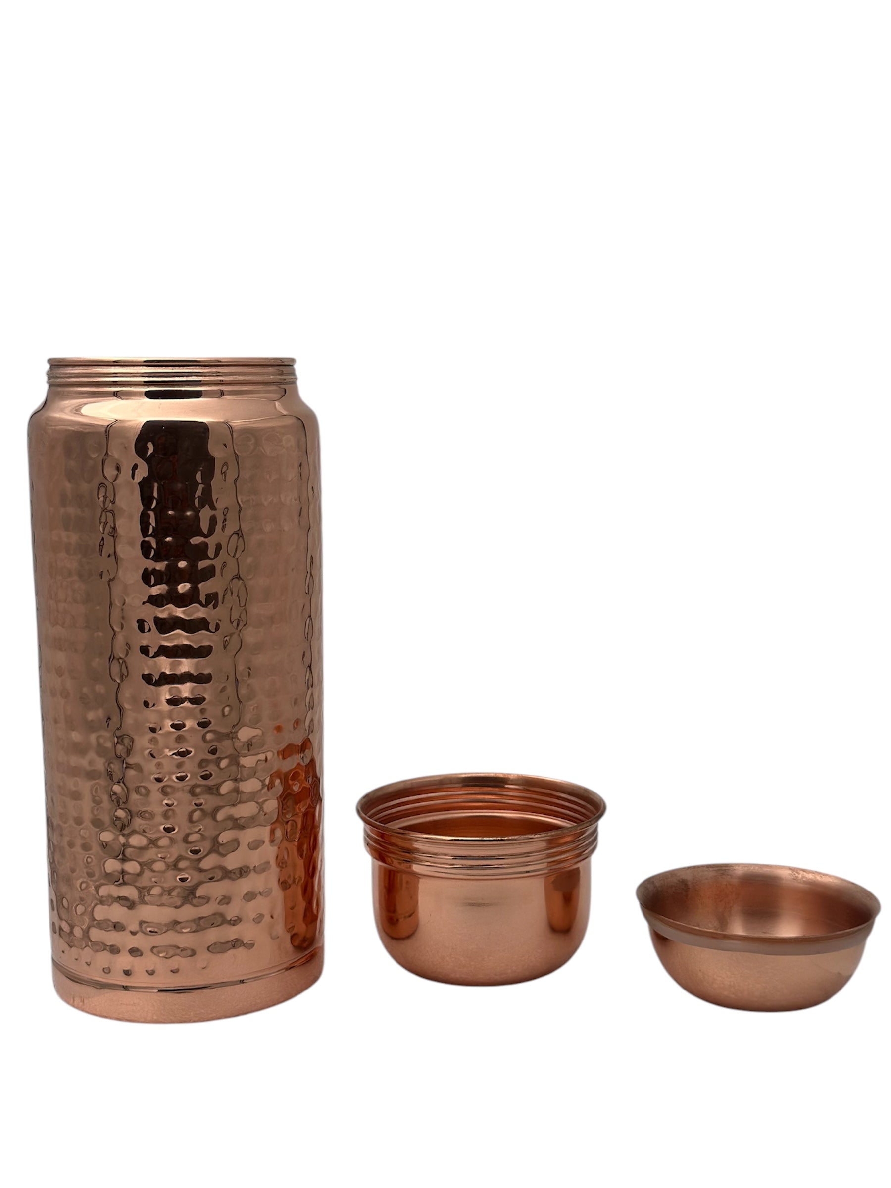AYUSH 1700ml Designer Joint-less Copper Water Bottle Certified