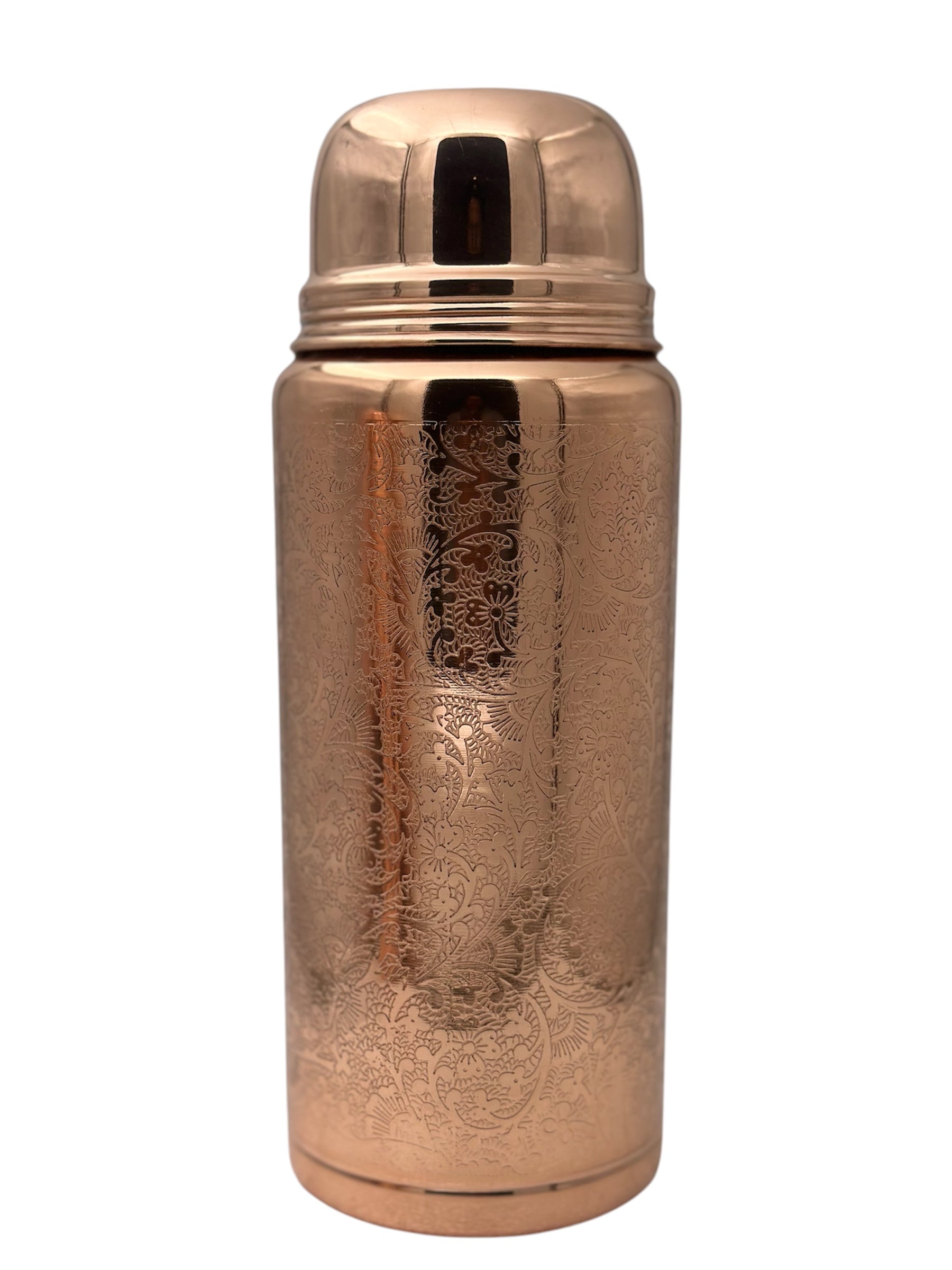 AYUSH 1700ml Designer Joint-less Copper Water Bottle Certified