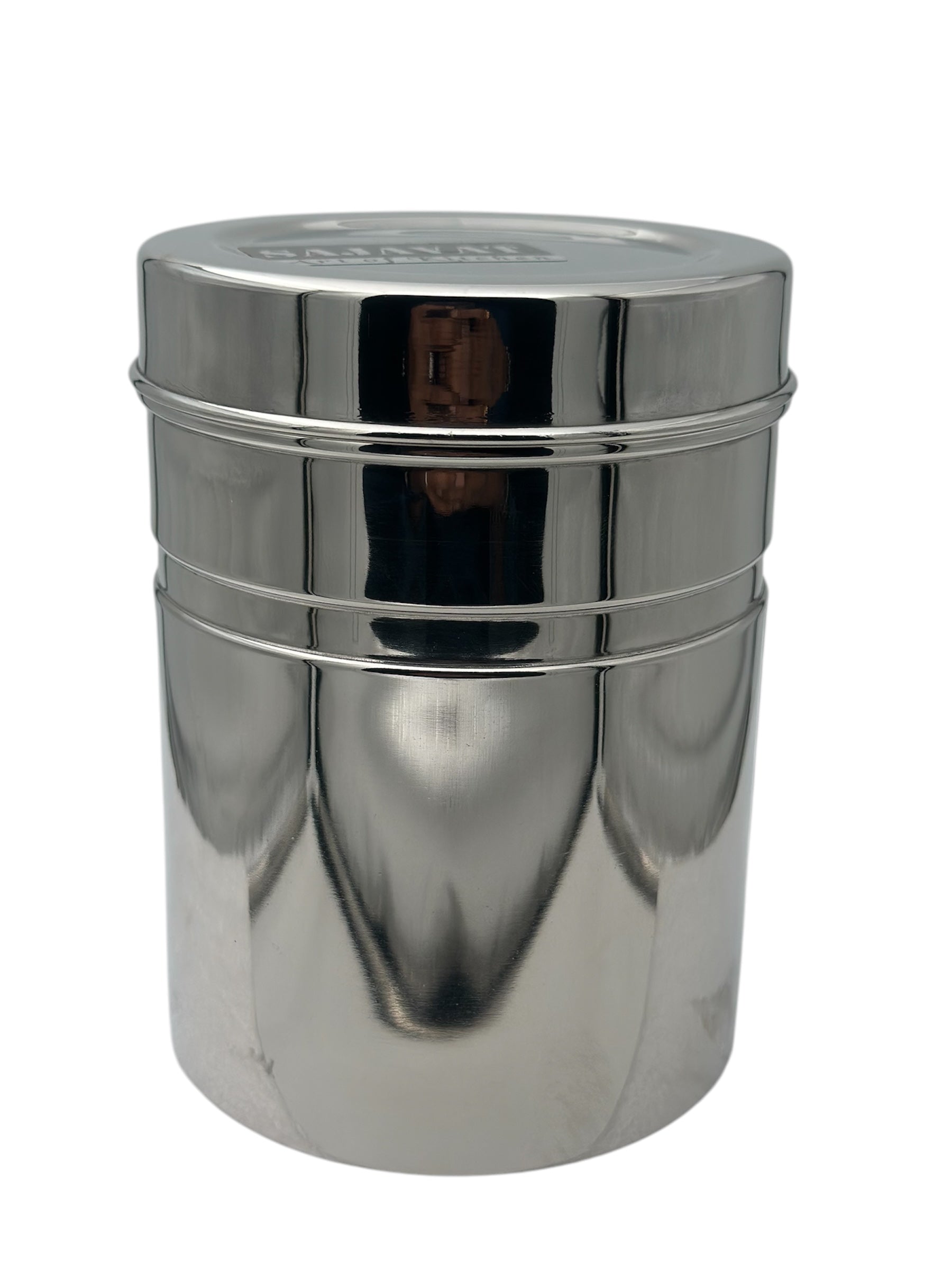 Stainless Steel GripperDabba Manual Lift Durable and Elegant Food Storage Container, Ideal for Storing Grains, Snacks, Perfect for Daily Use, Easy to Clean.