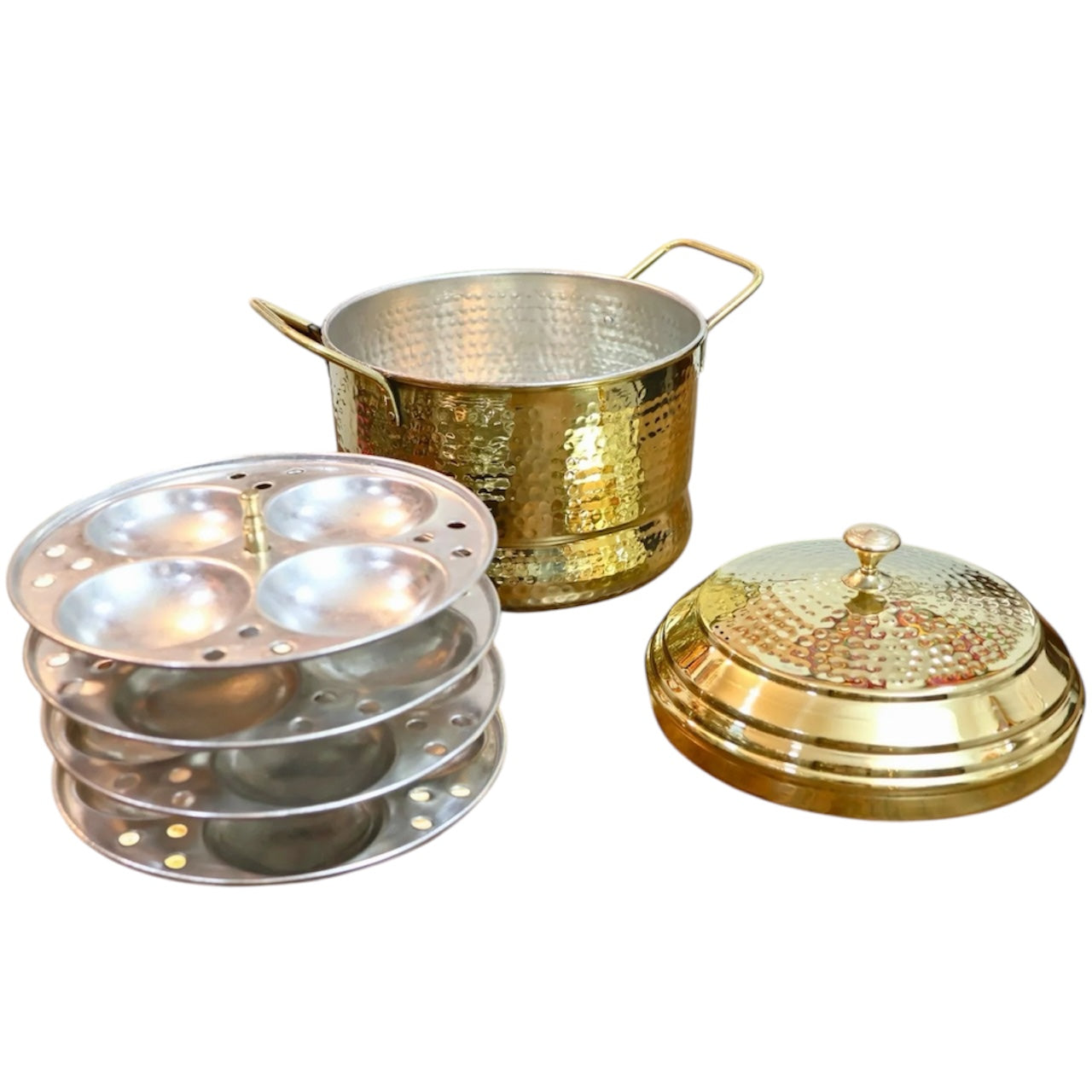 Brass Idly pot: Perfect Idly Maker,idly cooker, steamer with kalai Tin Coating