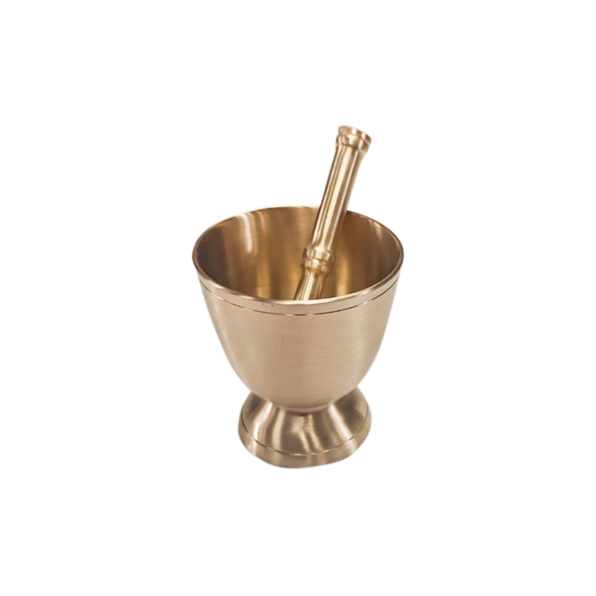 Lime Bronze(Kansa) Khal Dasto / Mortar and pestal / Kutani 3.40"