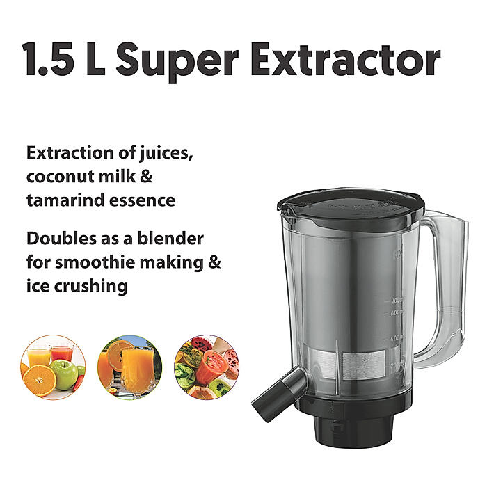 Preethi Zodiac Black Mixer Grinder 750 Watt, 5 Jars , 5 Yr Motor Warranty