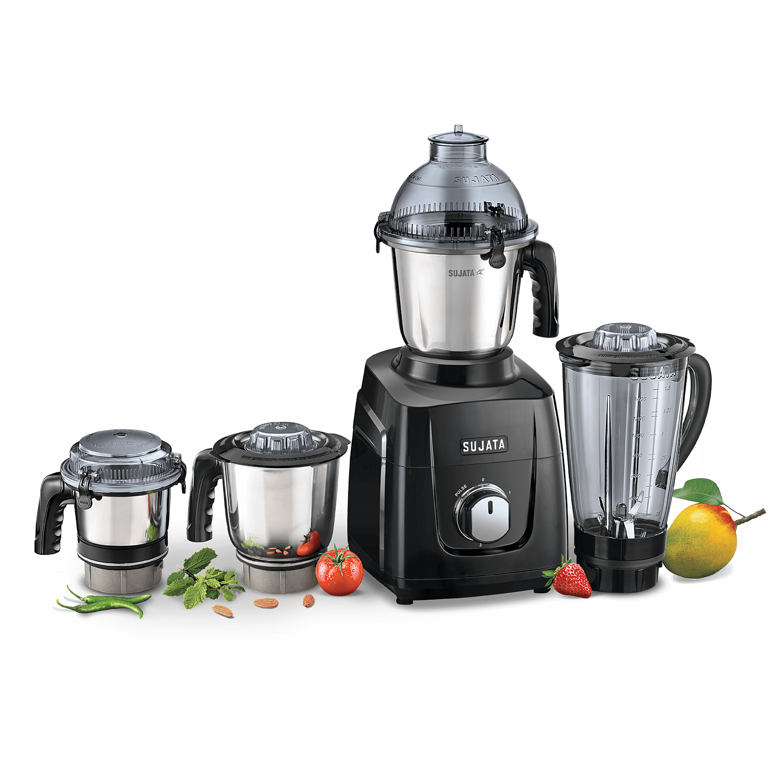 SUJATHA Mixer Grinder 1000 W Mixer Grinder (MG 03 | 3 Jars | Black)