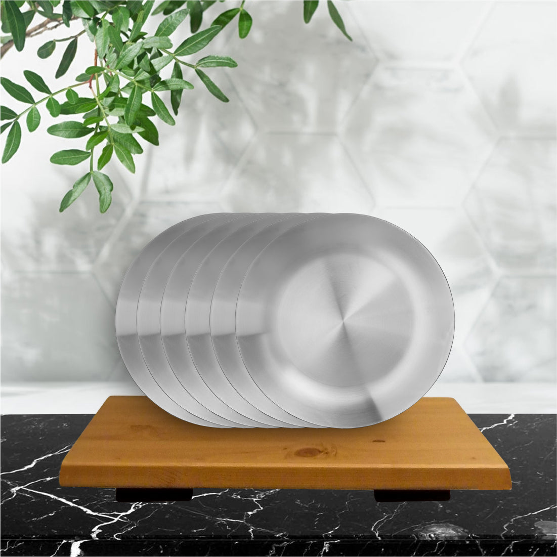 Stainless Steel 6 PCS Side Plate Signature - Matt