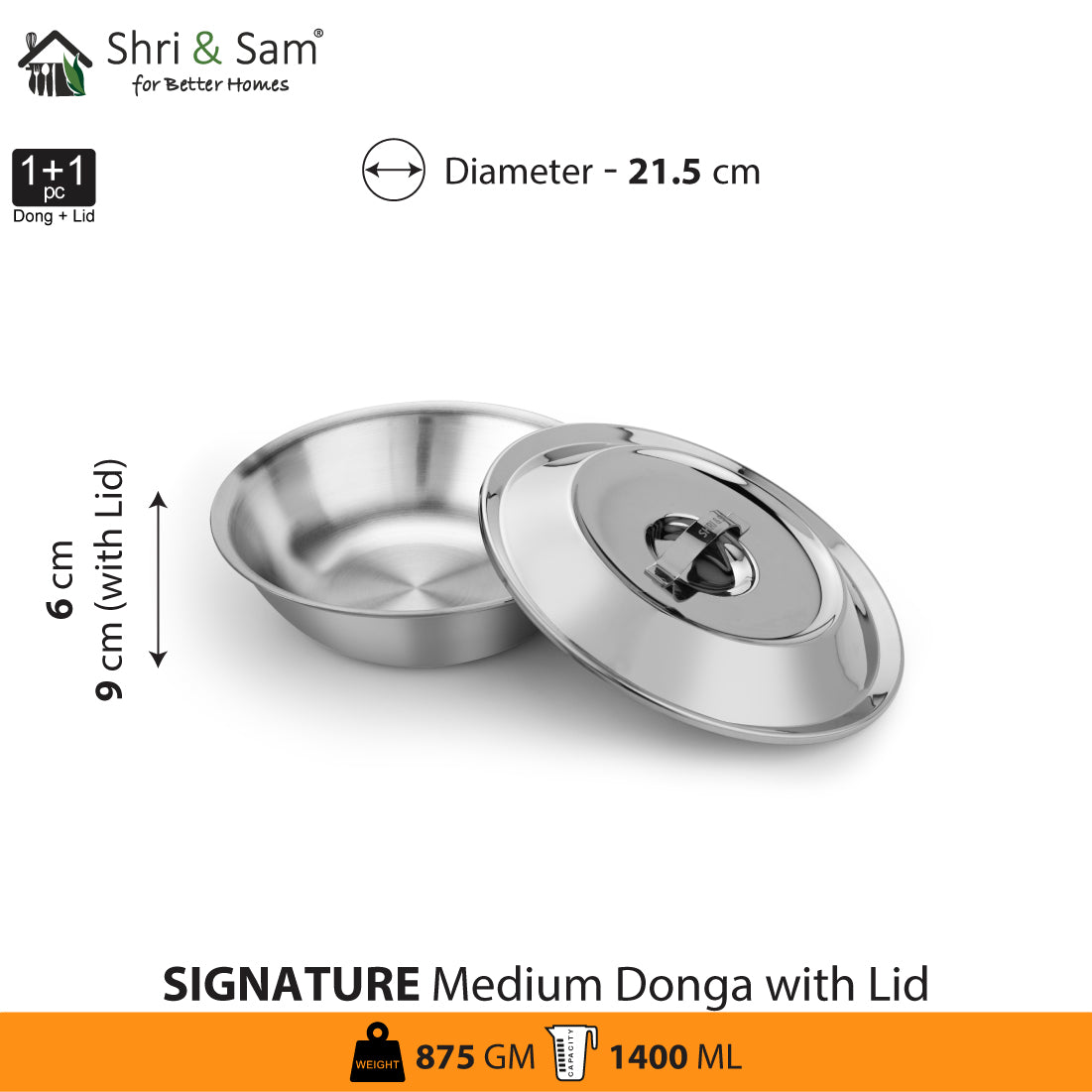 Stainless Steel Medium Donga Signature - Matt