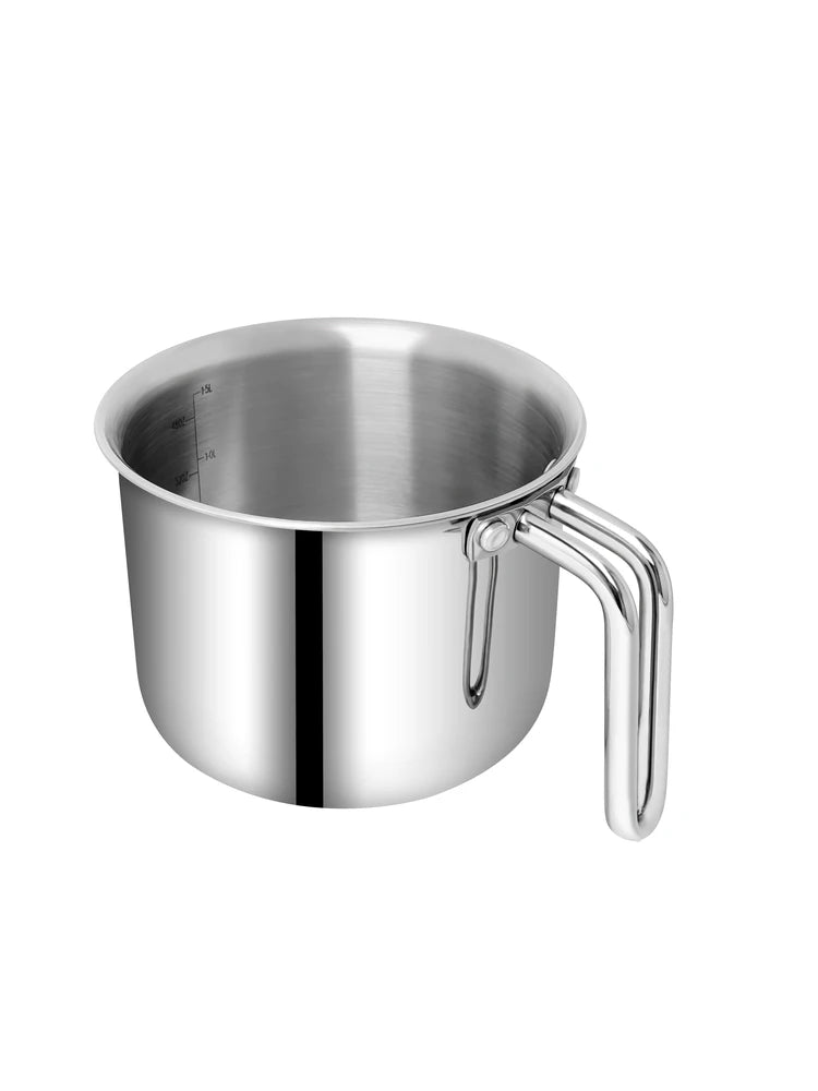 Lime Triply Stainless Steel Ragi Mudde Maker & Milk Warmer
