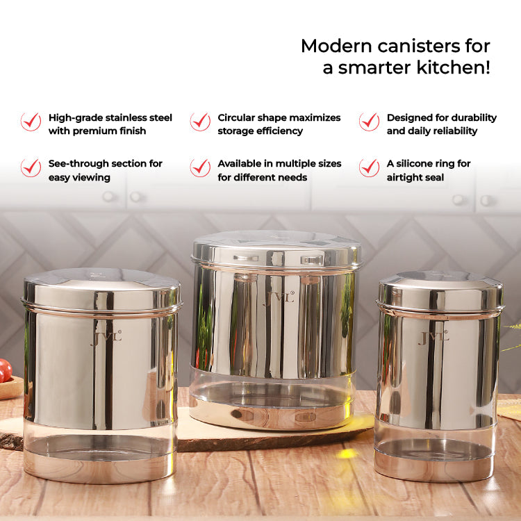 jvl Trendy Clear Canister