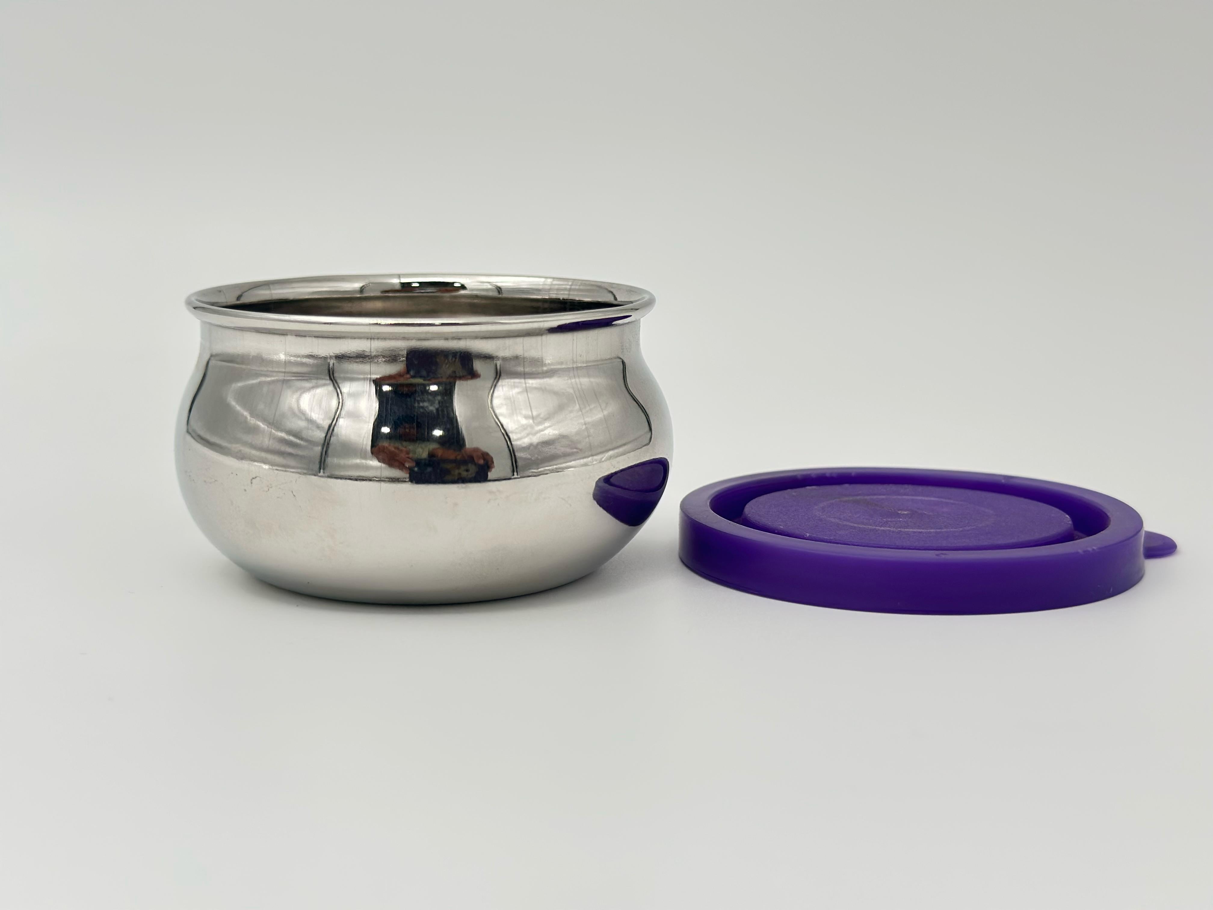 LIME Lotus Buldging Stainless Steel Airtight Leak Proof Lunch Box for Office Use, School, Picnic
