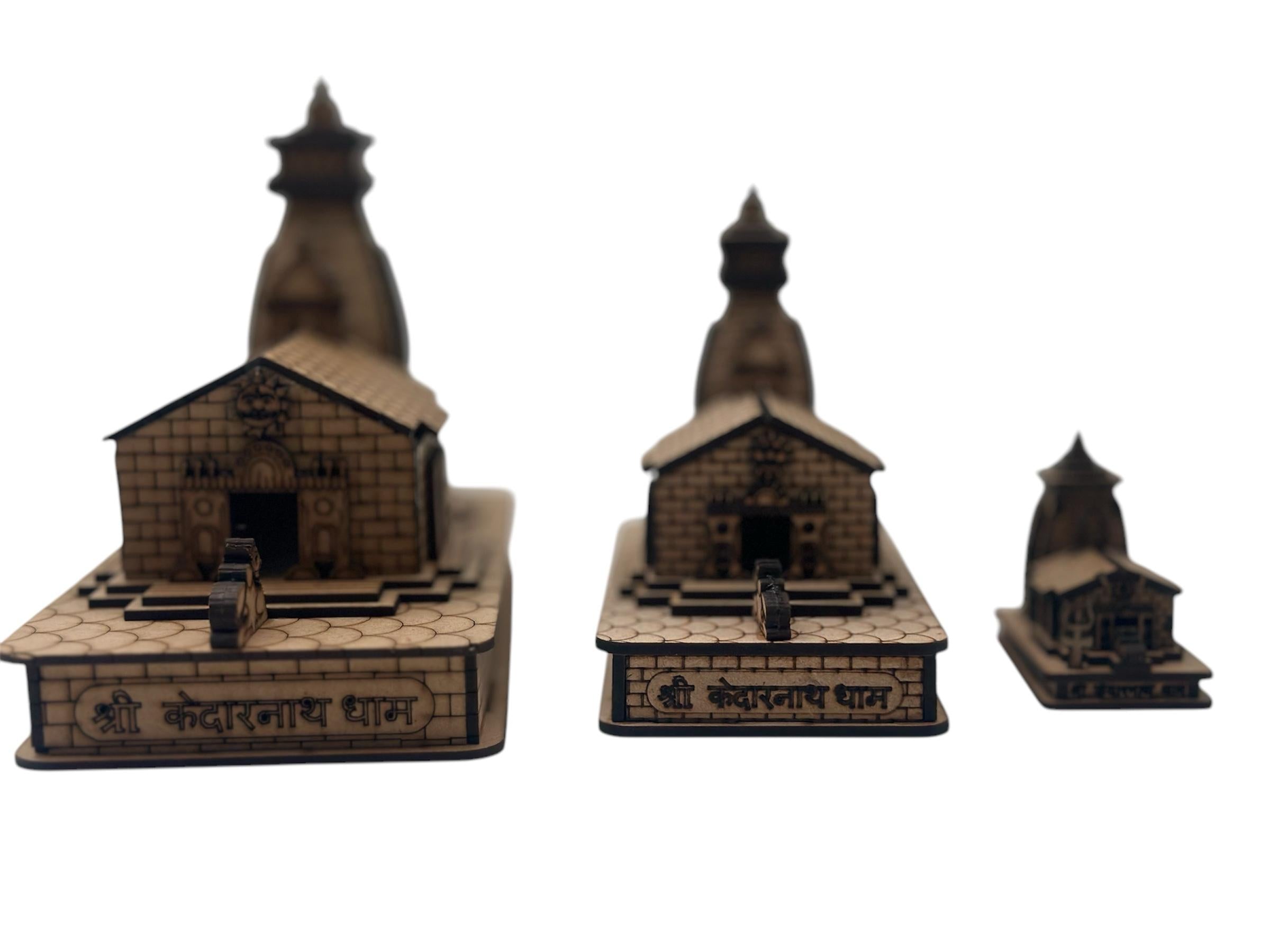 Lime Wood Shree Kedarnath with Nandi Bull Temple 3D Model || Kedarnath Temple 3D Structure || Shree Kedarnath Mandir