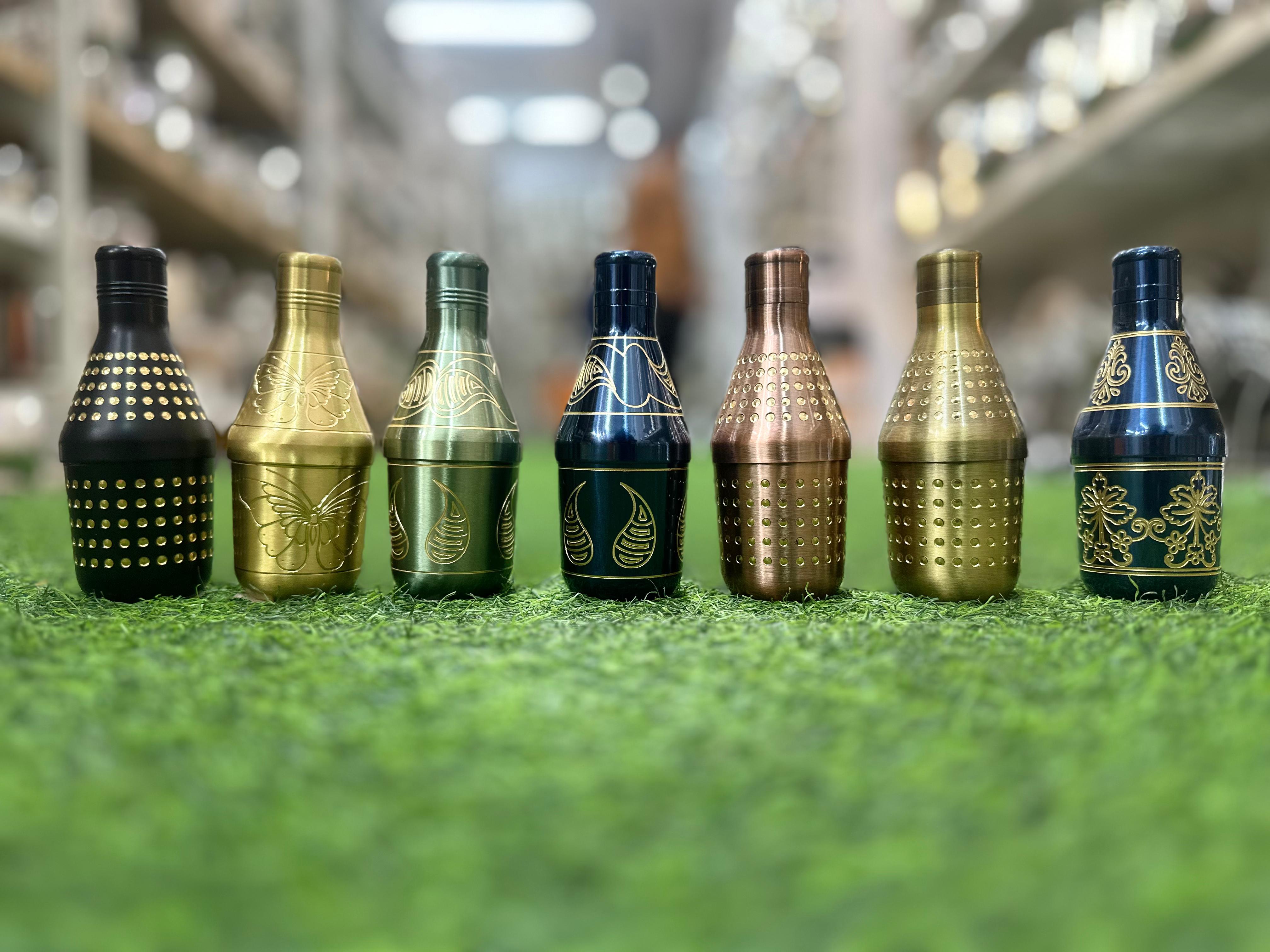 LIME Brass Dry Fruit -Mukhavas Bottle / 250 ml Antique Bottle/Decorative Bottle