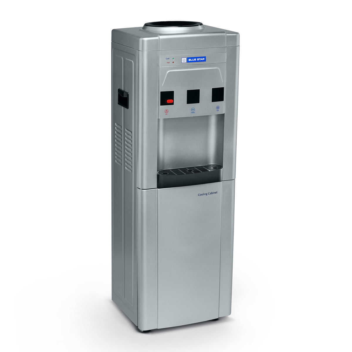 BLUESTAR Bottled Water Dispenser With Refrigerator-White /grey/maroon/black Floor Standing