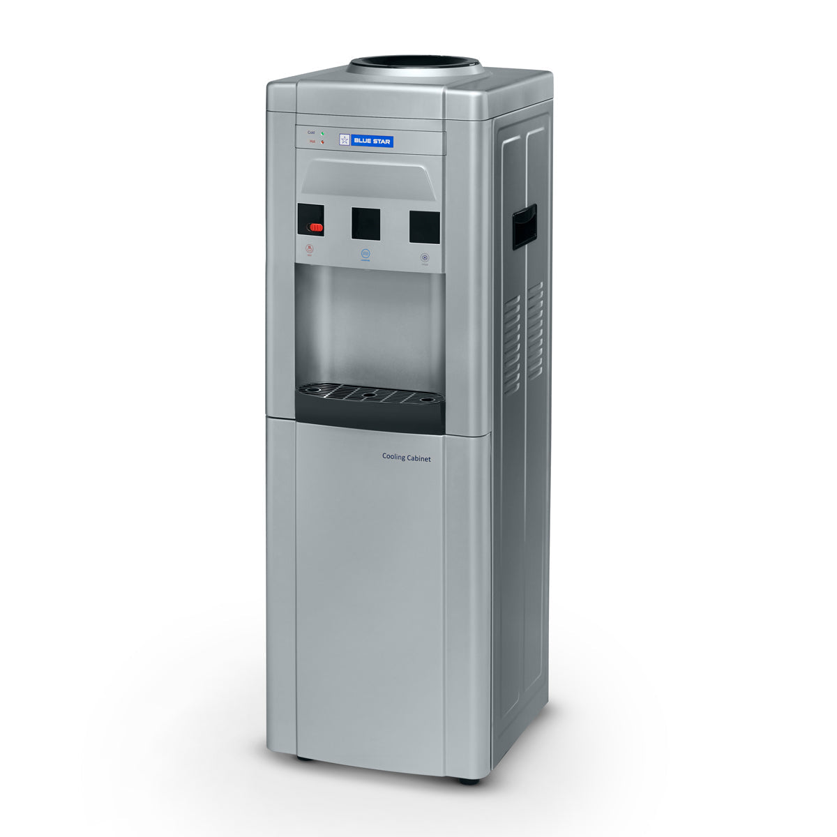 BLUESTAR Bottled Water Dispenser With Refrigerator-White /grey/maroon/black Floor Standing