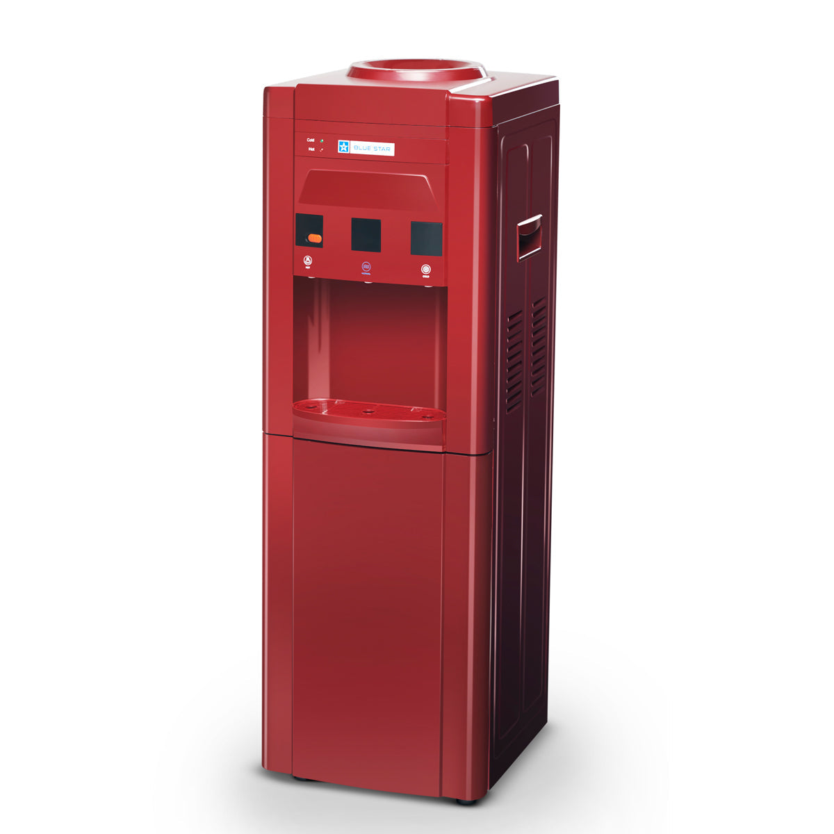BLUESTAR Bottled Water Dispenser With Refrigerator-White /grey/maroon/black Floor Standing