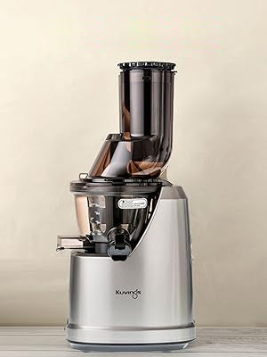Kuvings B1700 (with strainer)(Dark Silver/ )Cold Press Juicer for Home with Attachments, All-in-1 Juicer for Fruits, Vegetables & Nut Milk, Smoothie & Sorbet, Patented JMCS Technology 10% More Juice, 12 Yrs Warranty